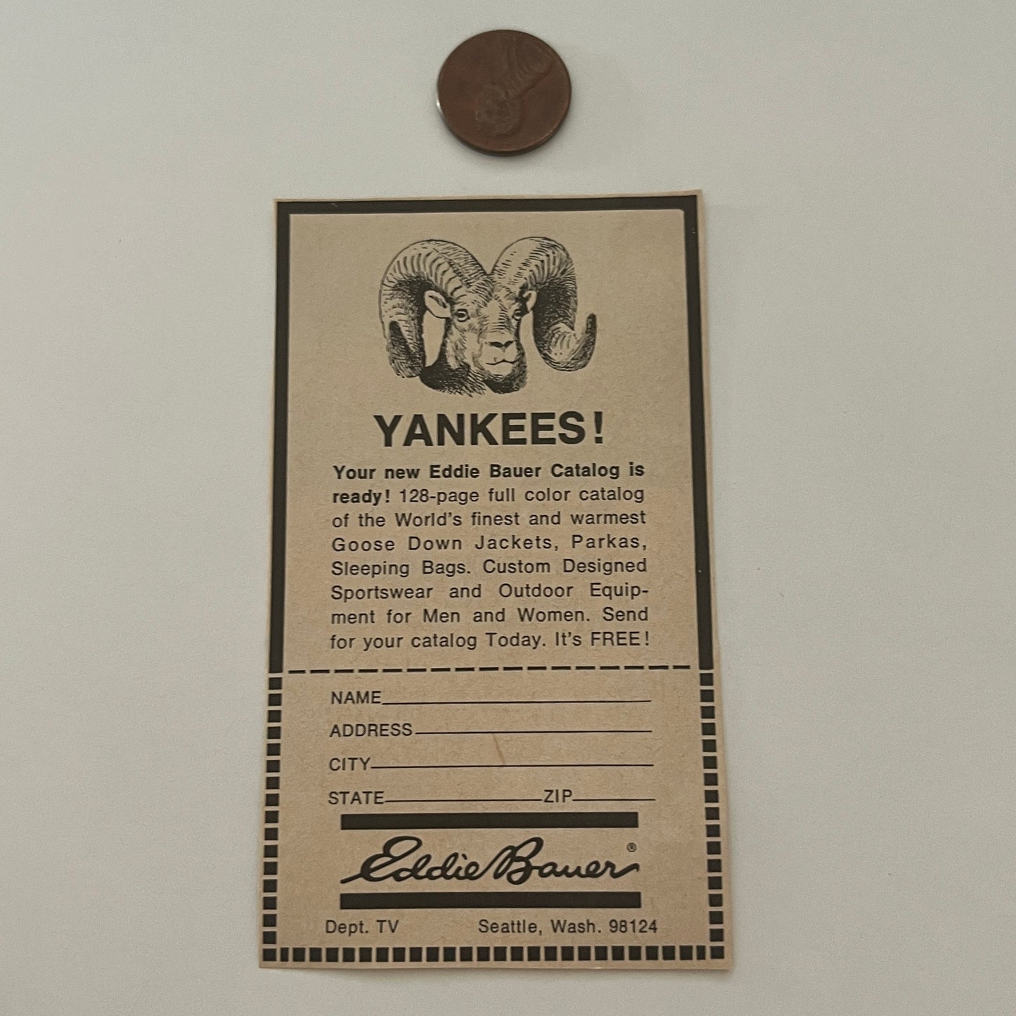 Eddie Bauer Catalog Goose Down Jackets Seattle WA 1971 Magazine Ad SAG4-M2