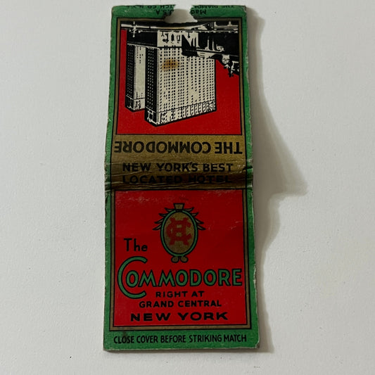 The Commodore Hotel Grand Central New York Vintage Matchbook TB6-MB2-11