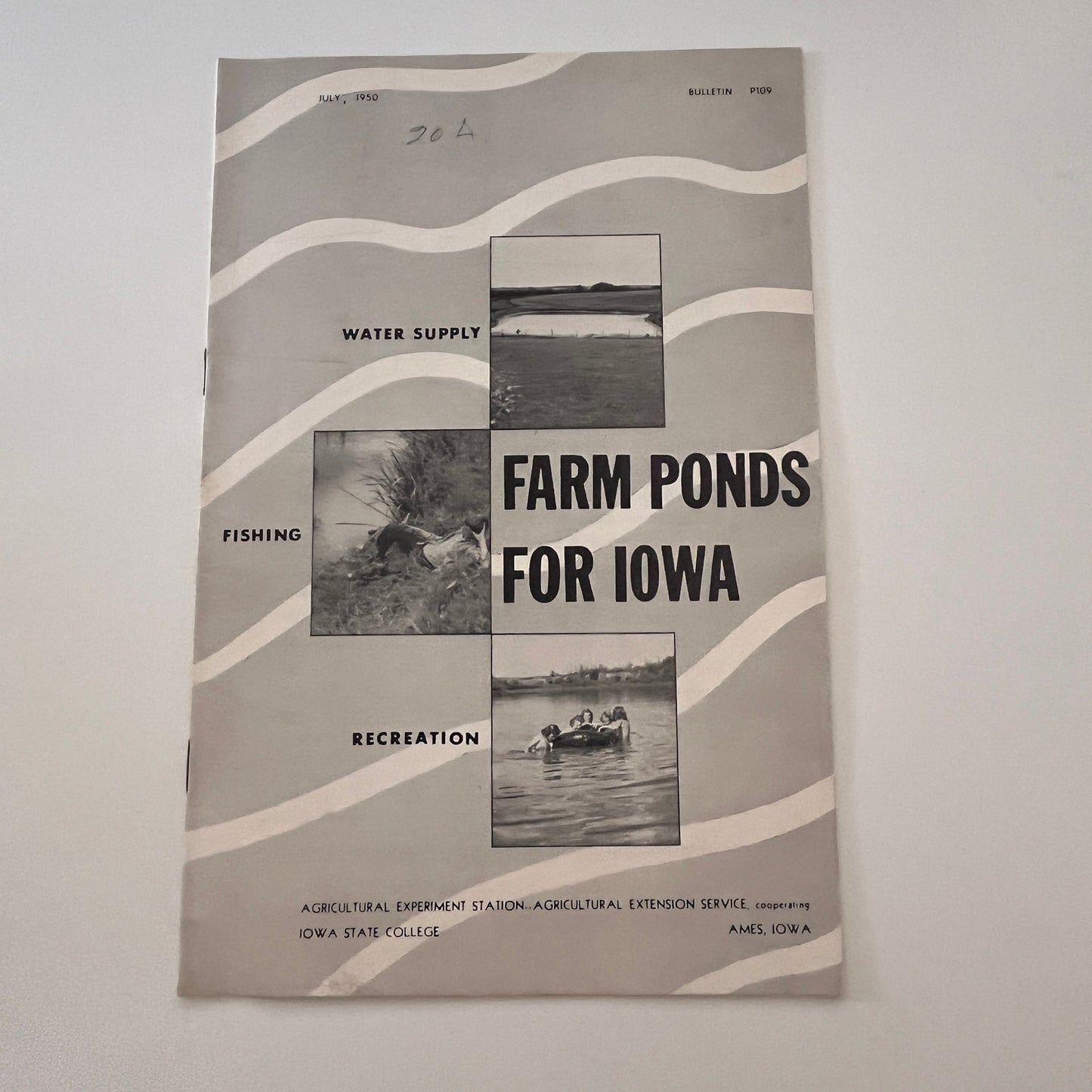 Farm Ponds for Iowa 1950 Ames IA Farm Bulletin TK2-XB5