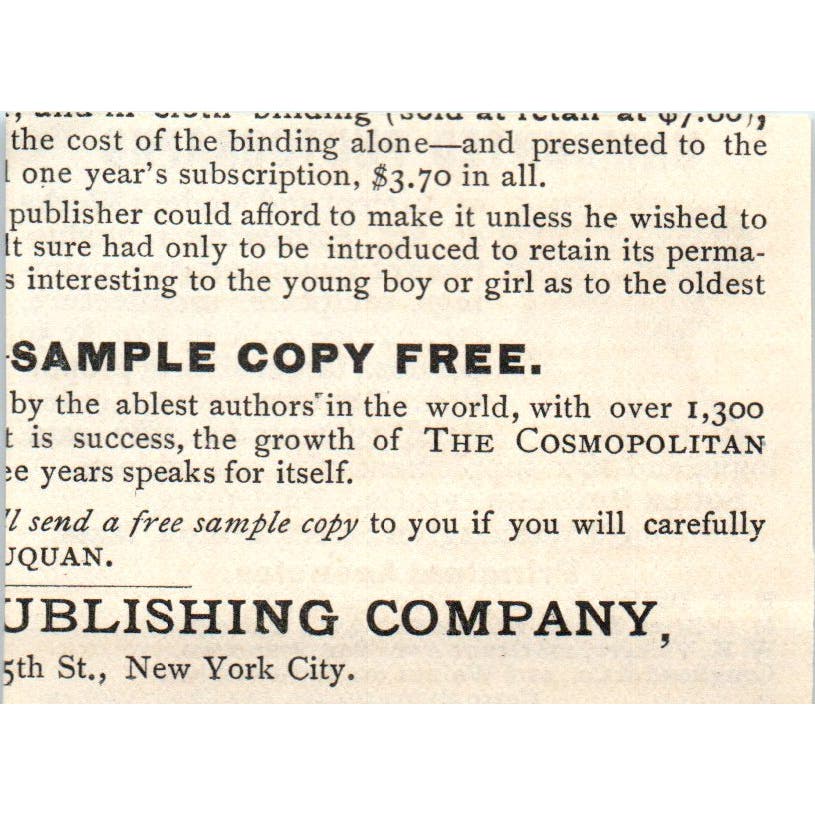 Soule Photograph Co Unmounted Photographs Boston MA c1890 Victorian Ad AE8-CH10