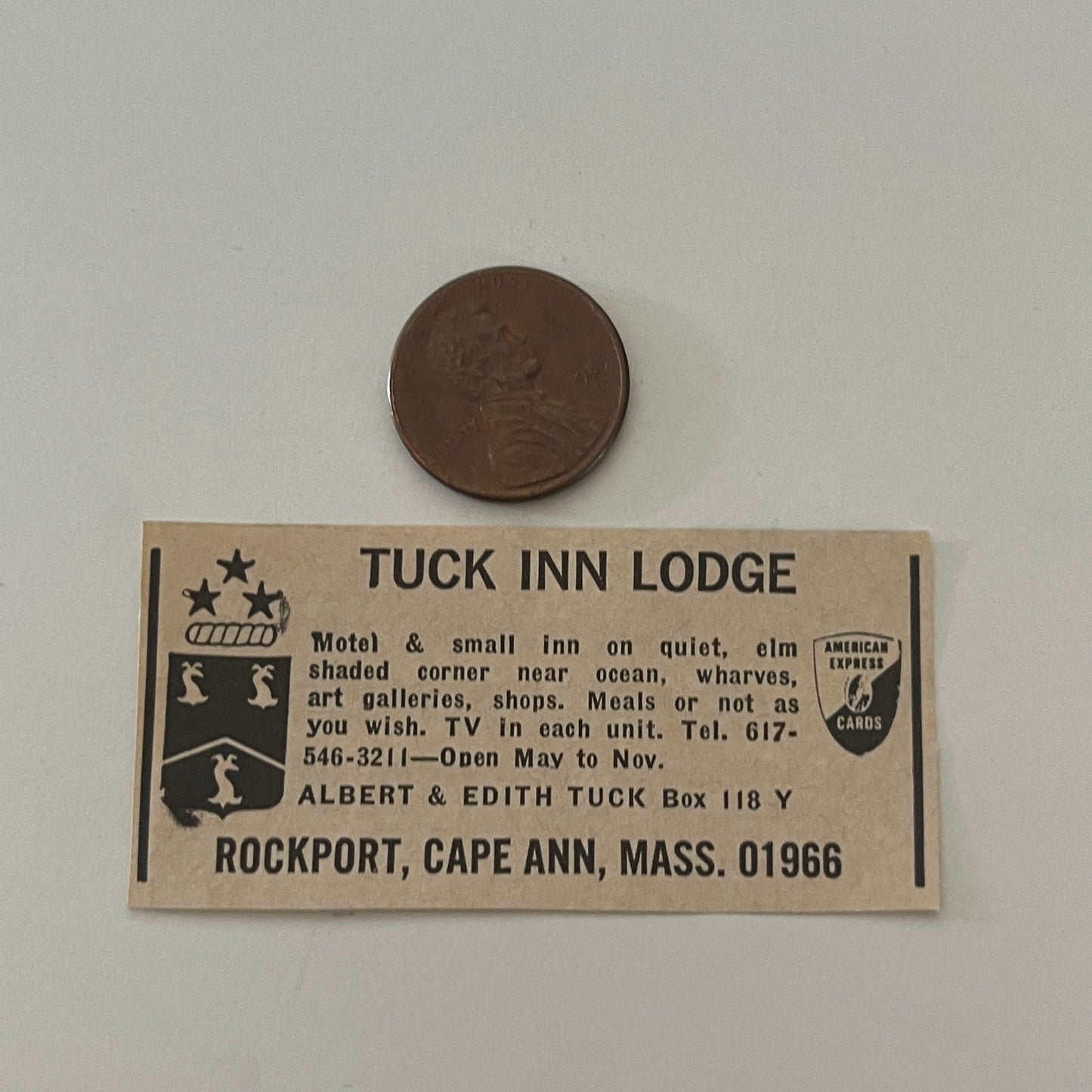 Tuck Inn Lodge Albert & Edith Tuck Cape Ann MA 1971 Magazine Ad SAG4-S17