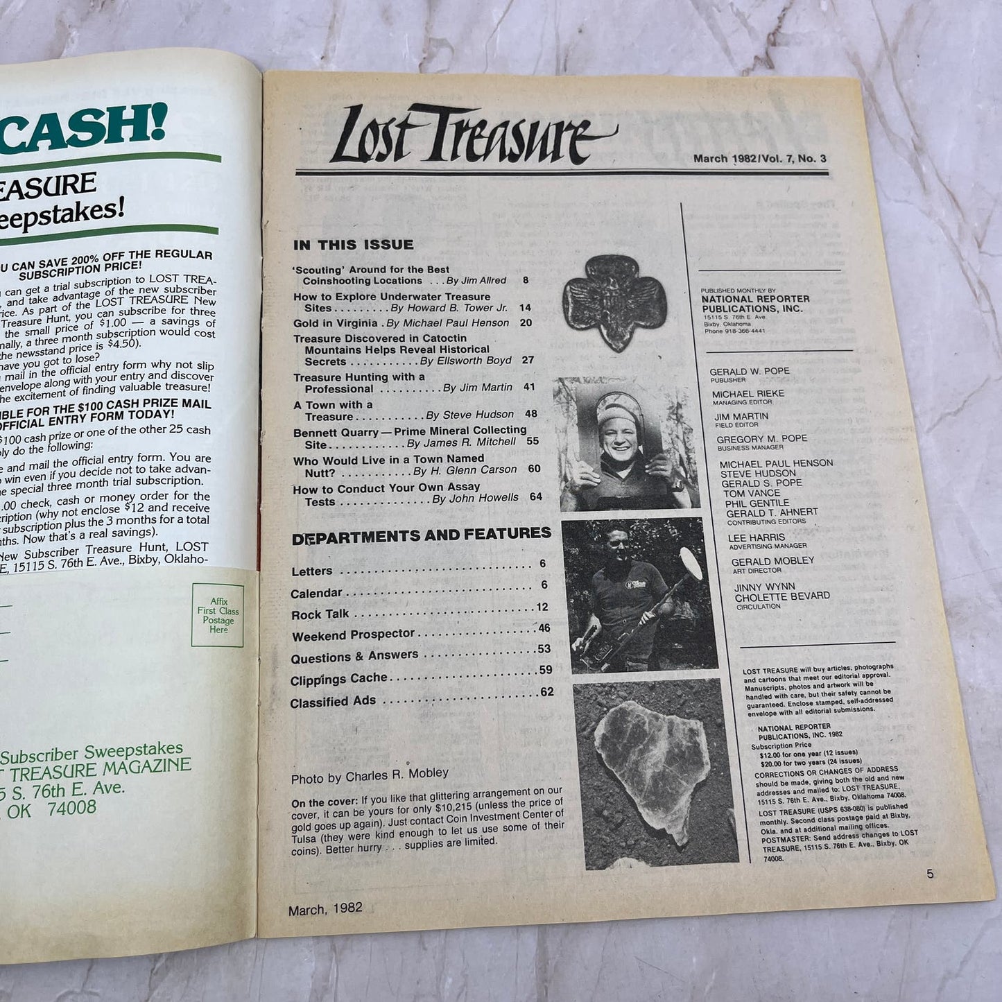 1982 March - Lost Treasure Magazine - Treasure Hunting Gold Prospecting M15