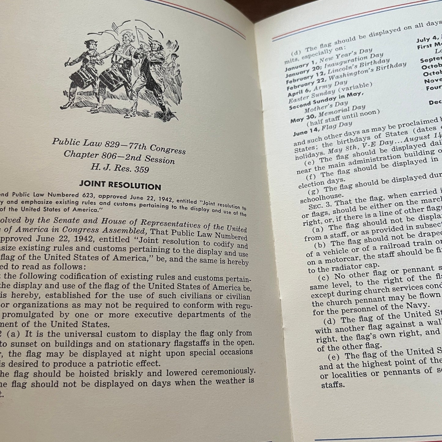 Display and Use of the Flag of the United States of America Vtg Booklet AF3-18