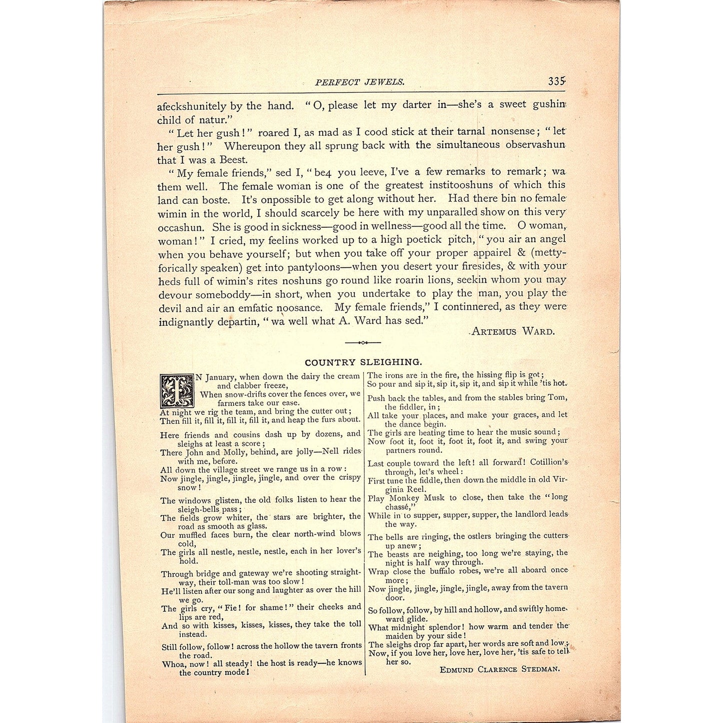 Baby Bye - Theodore Tilton 2 Pages 1884 Poem TA5-CJ-6