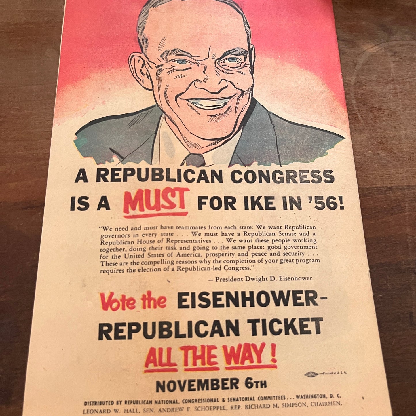 Scarce 1956 Forward With Eisenhower - Nixon Presidential Comic Book AF3-18