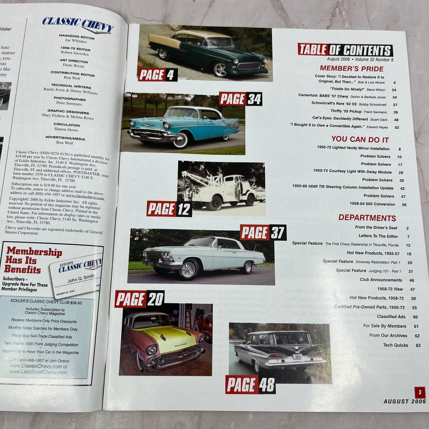 Mean Green Hardtop - '55, '56, '57 Classic Chevy World Magazine - Aug 2006 M29