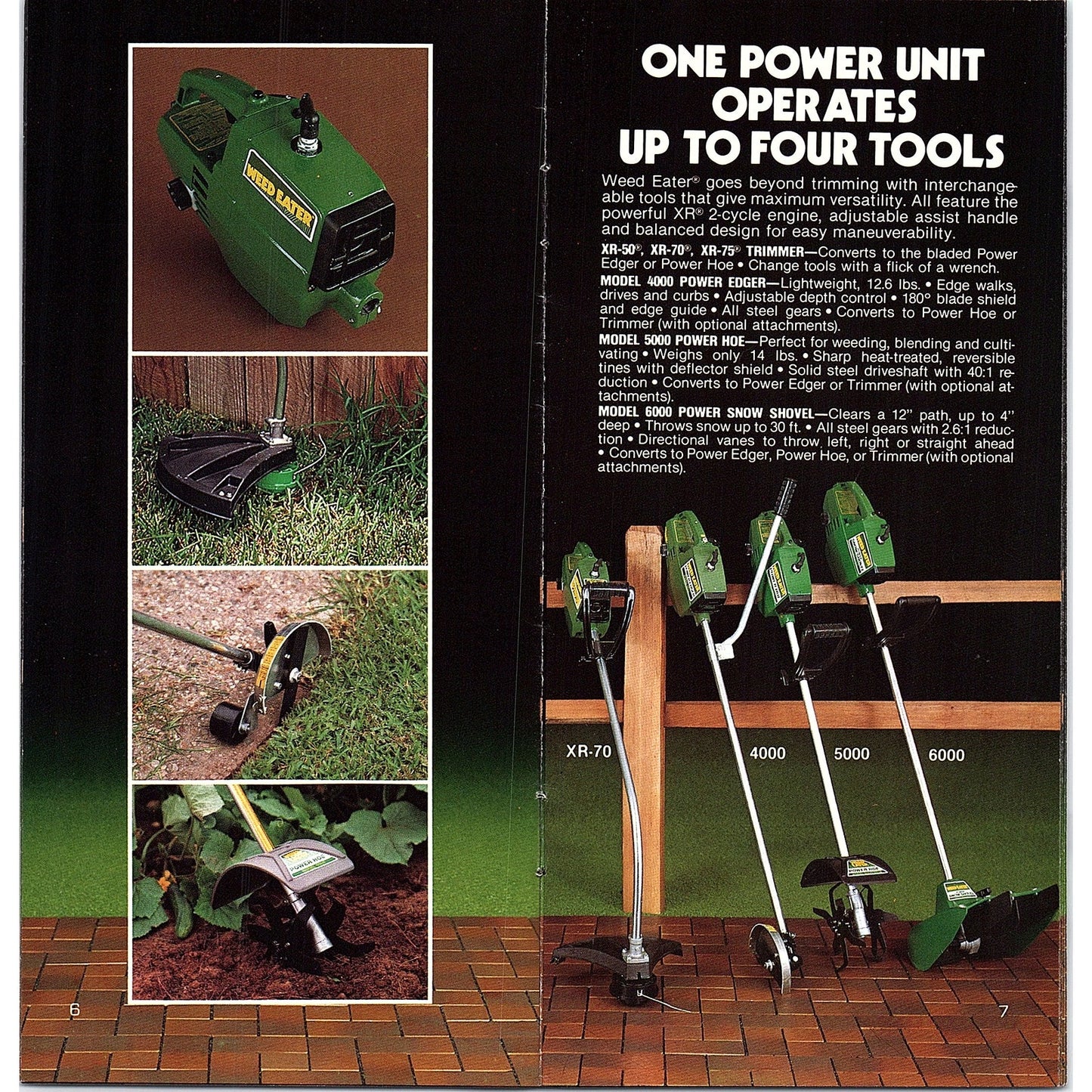 1983 Weed Eater Lawn and Garden Tools Vintage Brochure AG5-H4