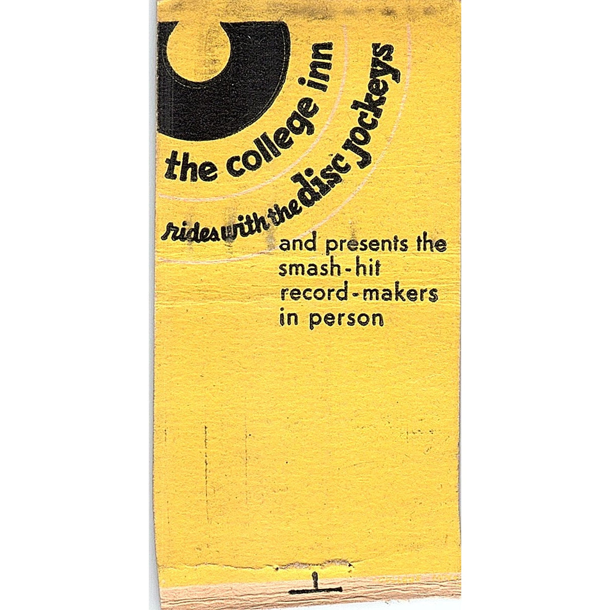 The College Inn Bamboo Room Panther Room Vintage Matchbook Cover SF3-Y4