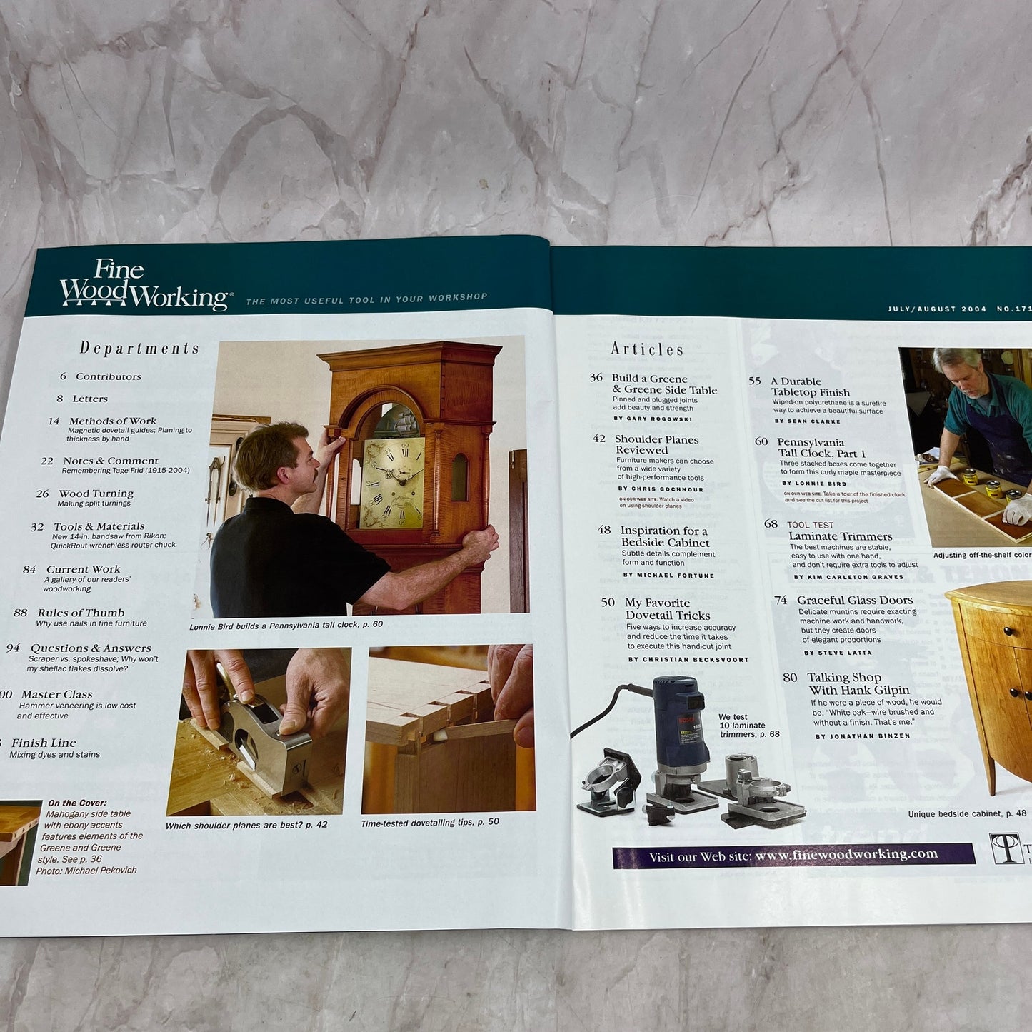 Mahogany Side Table - Aug 2004 No 171 - Taunton's Fine Woodworking Magazine M34