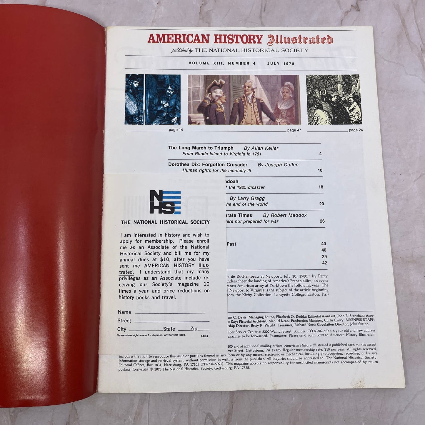 1978 July - American History Illustrated Magazine - Compte de Rochambeau M21