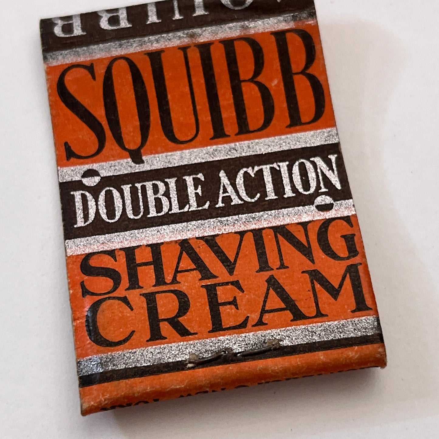 Squibb Double Action Shaving Cream Vintage Matchbook Cover TB8-MB3-1