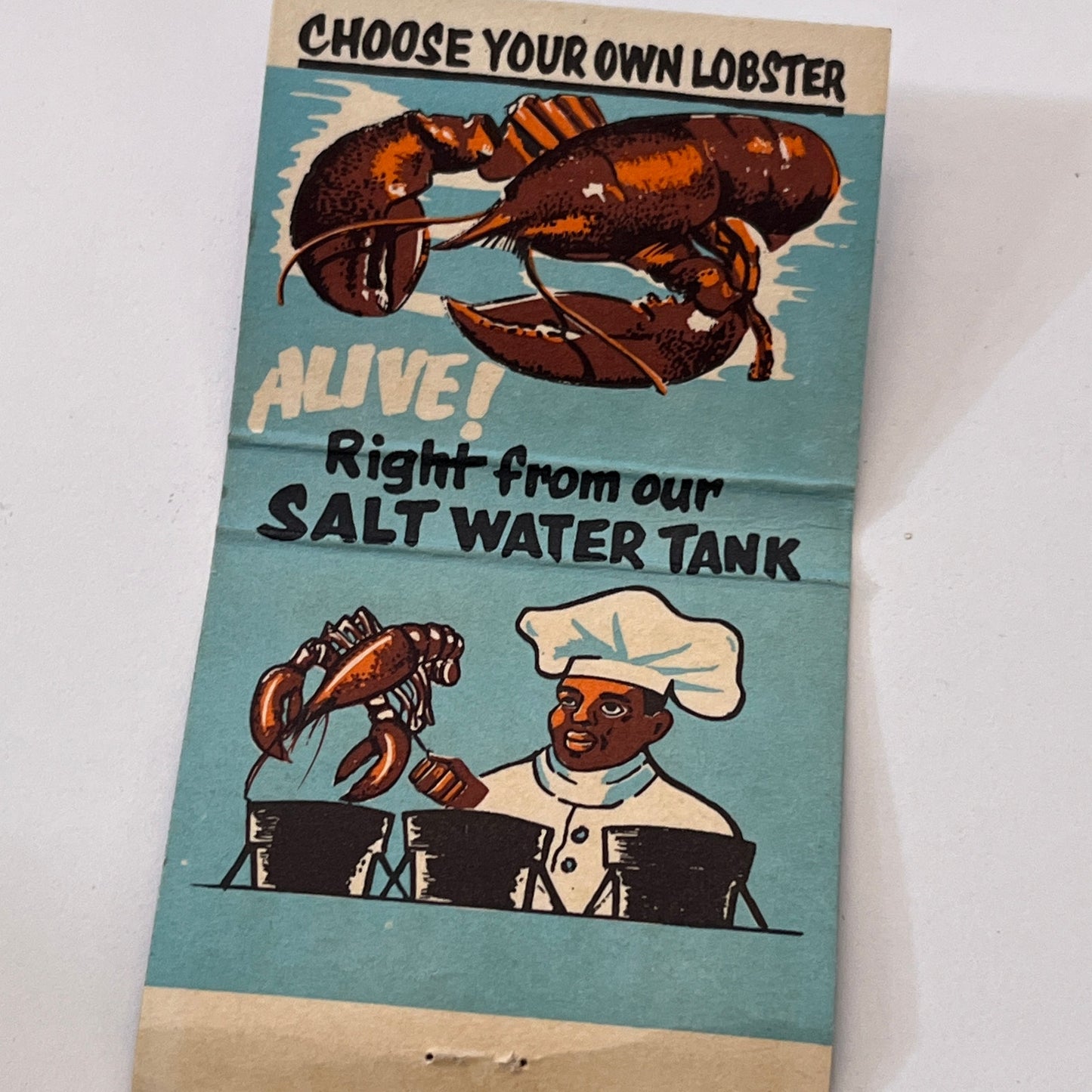 Old Original Bookbinder's Seafood Philadelphia Vintage Matchbook Cover TB6-MB1-9