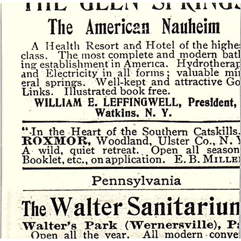 The Earle, The Judson Rooms for Rent - James Knott Proprietor 1903 Ad AF8-S25