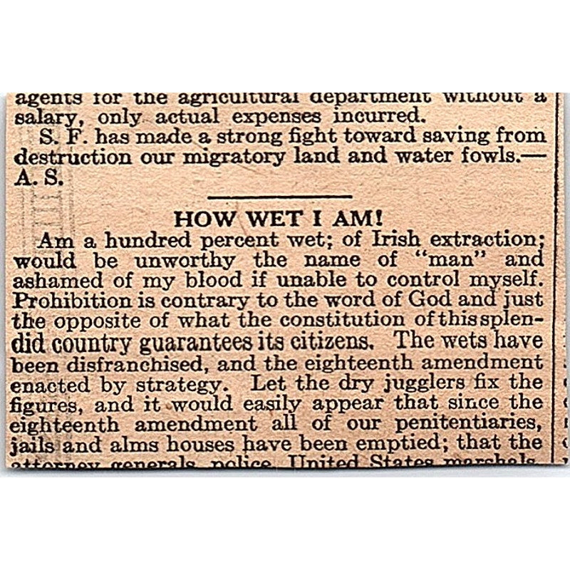 Henry Streiff Fur Co Fur Hide Processing Monroe WI 1920 Ad AG2-M6