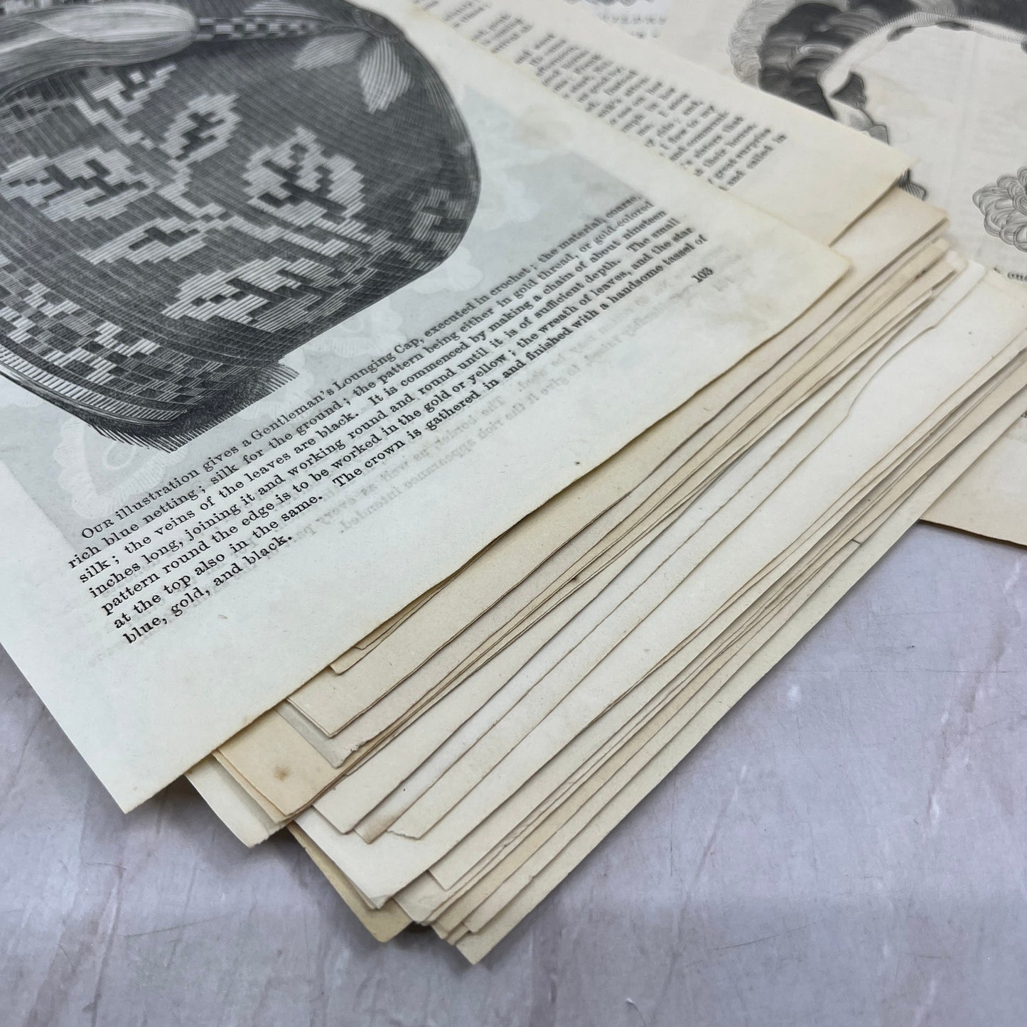 Huge Lot of Original Assorted Fashion Plates From 1857 Godey's Book TH9-MG5