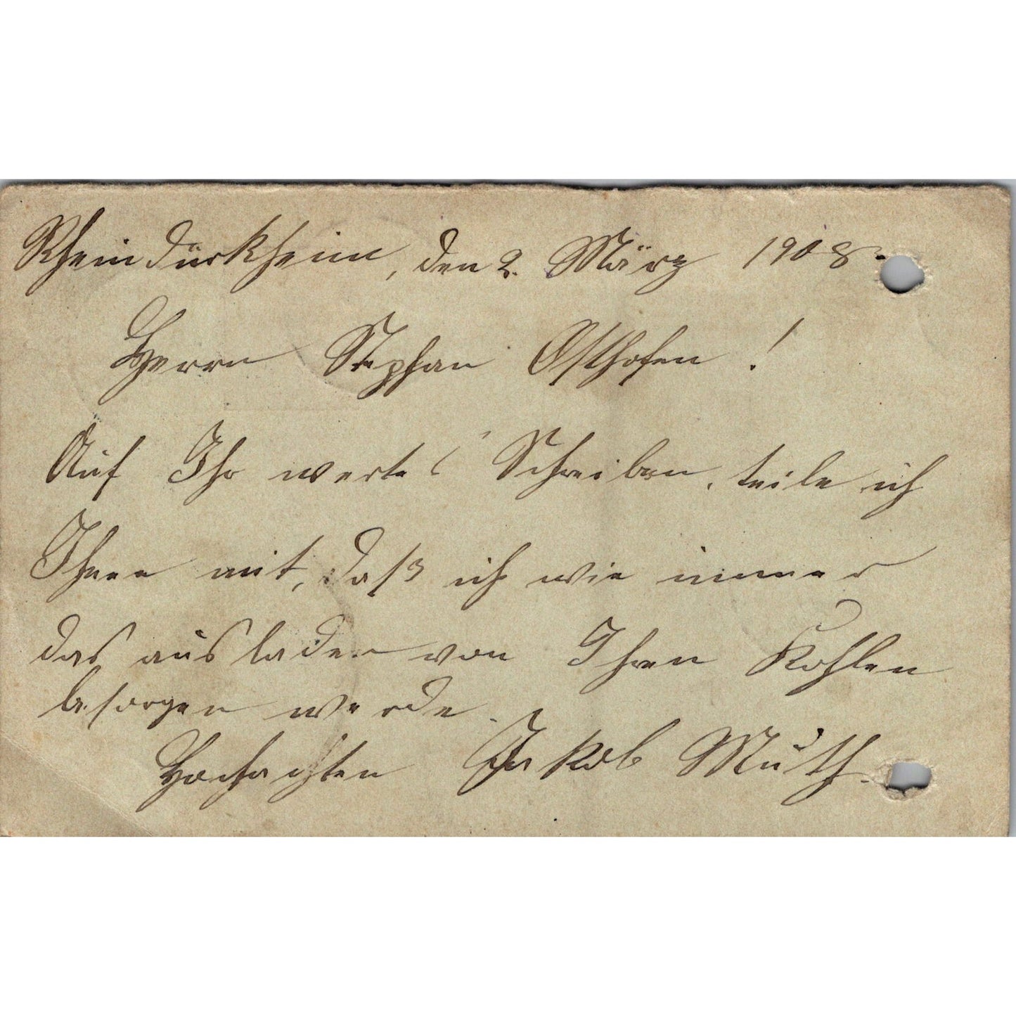 Osthoffen Rheindürkheim Styohan 1908 German Reich Postcard P5-11