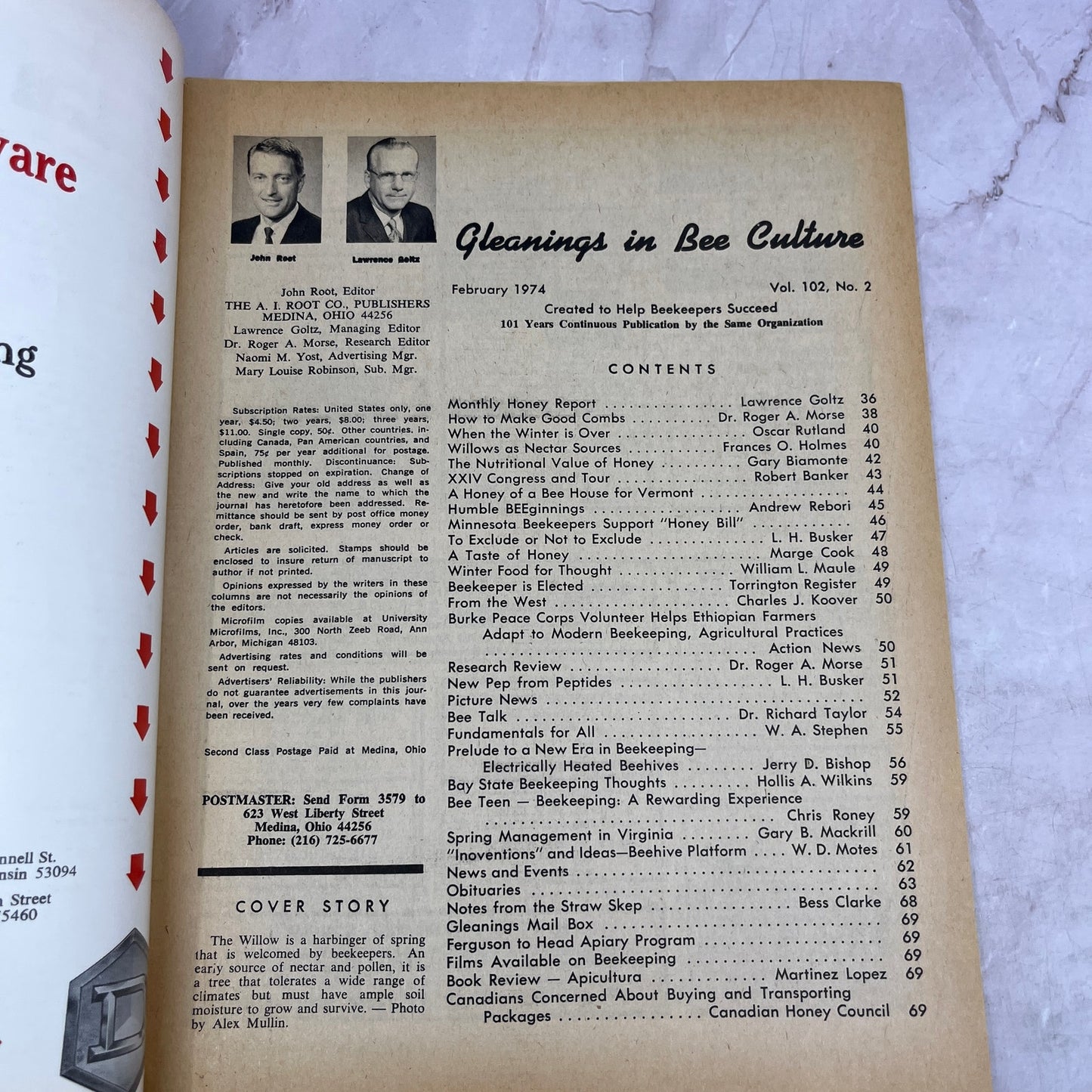 1974 Feb - Gleanings in Bee Culture Magazine - Bees Beekeeping Honey M33