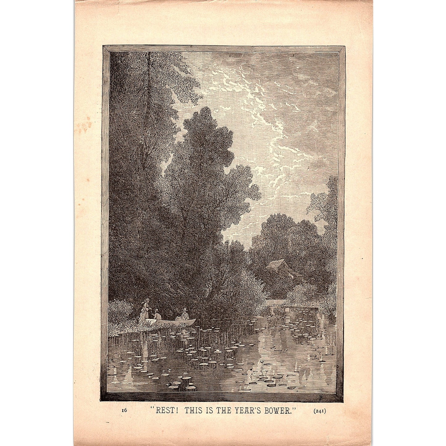 Rest! This is the Year's Bower 1884 Engraving TA5-CJ-1