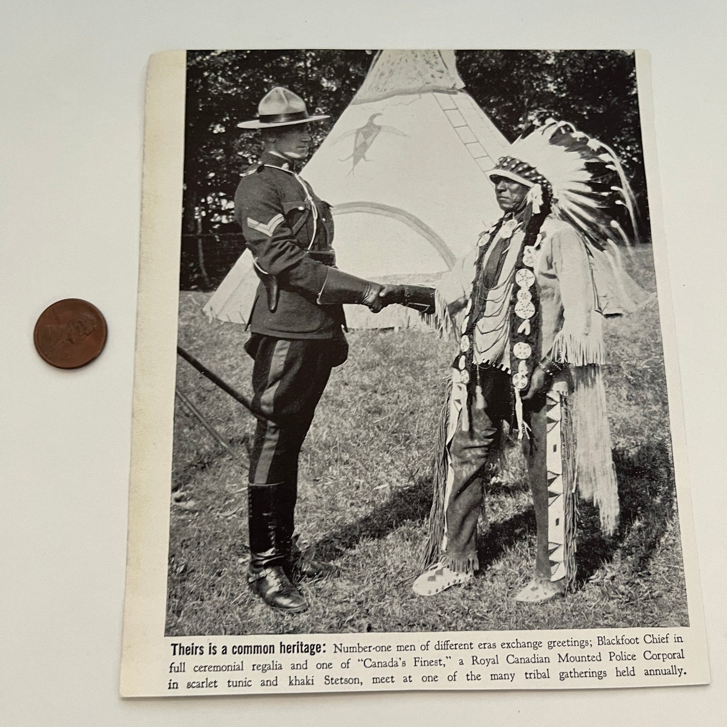 Theirs is a Common Heritage Blackfoot Chief 1941 Magazine Picture SAG4-H1