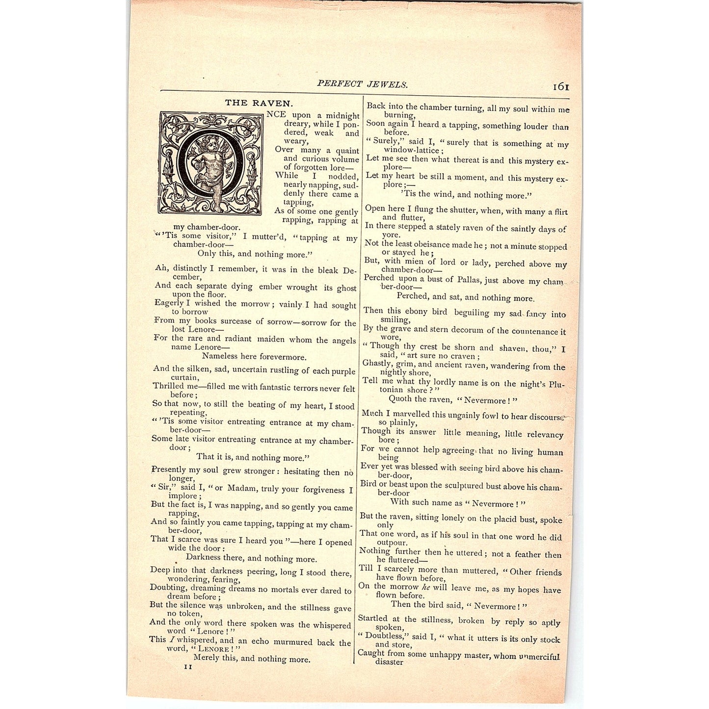 The Raven Edgar Allan Poe, To Althea from Prison Lovelace 1884 Poem TA5-CJ-3