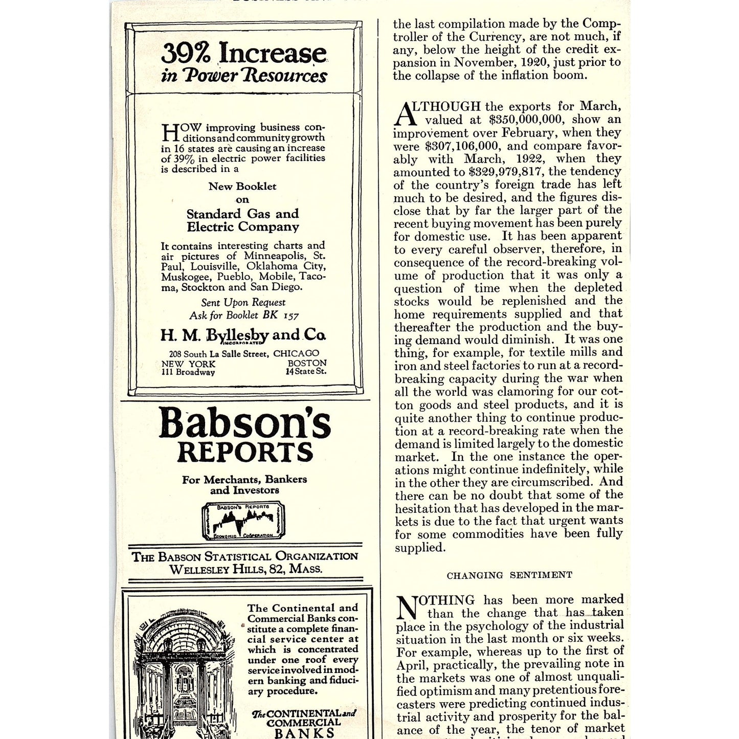C.W. Barron Barron's National Financial Weekly New York c1920 Ad AF8-9