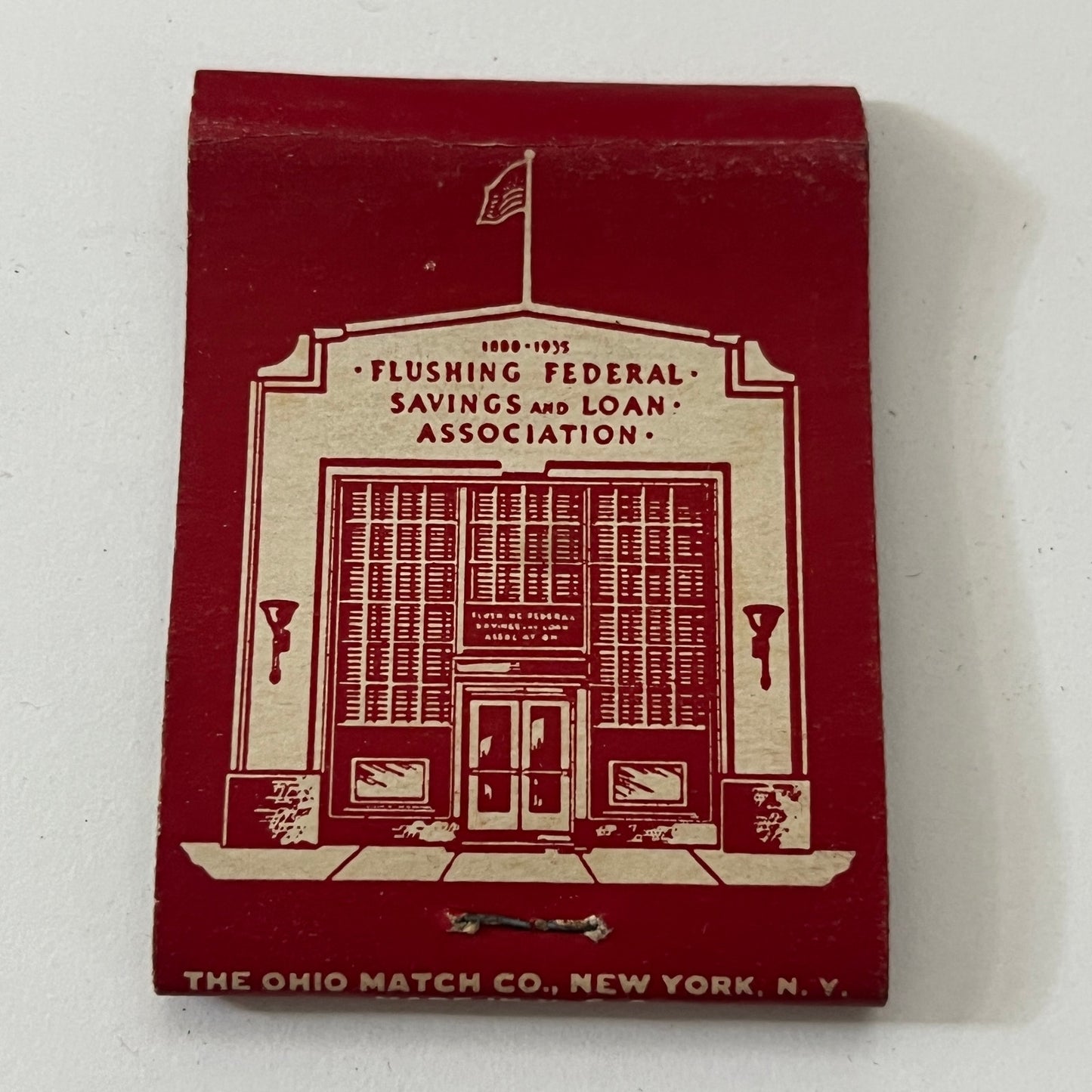 Flushing Federal Savings & Loan Association NY Vintage Matchbook Cover TB8-MB-8