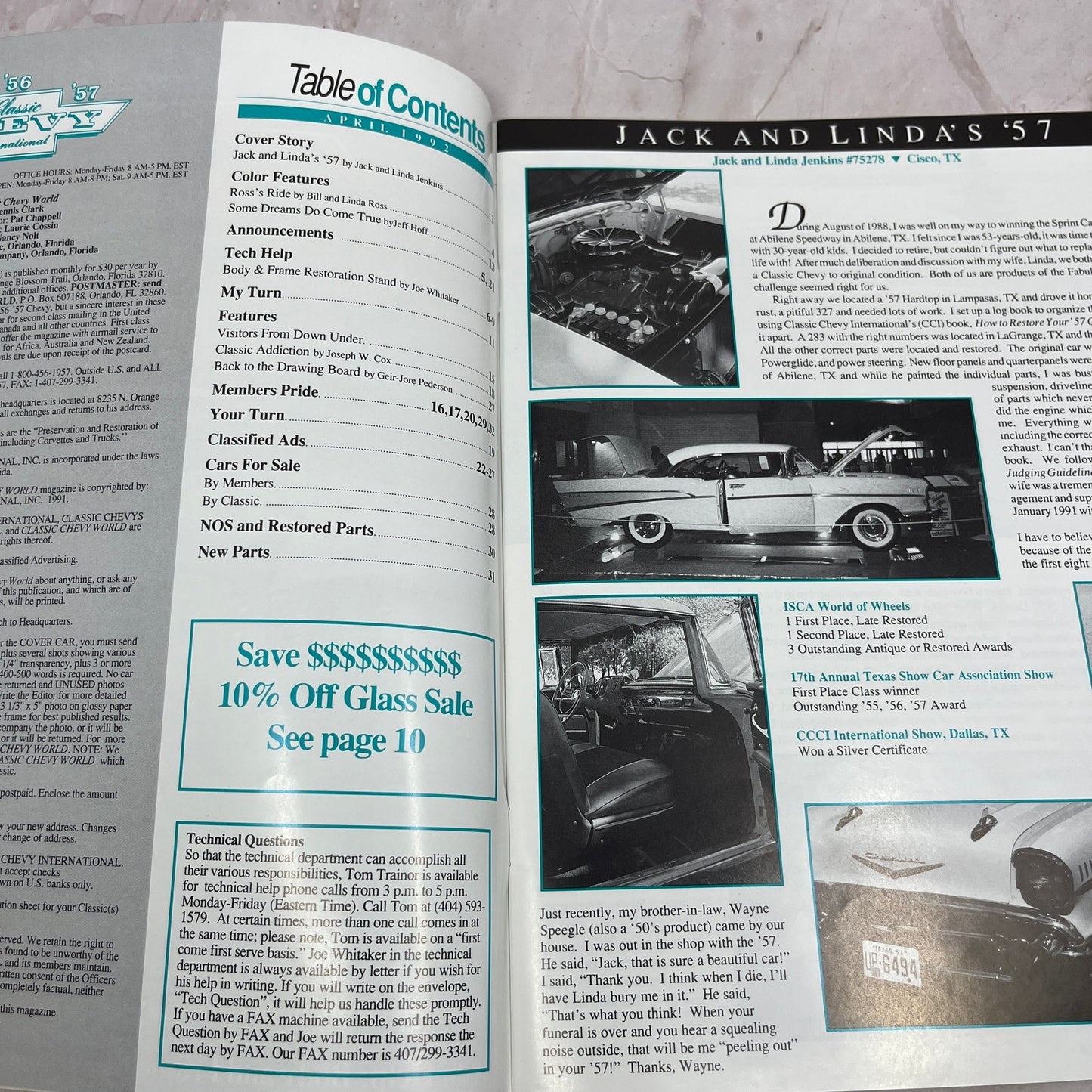 Body & Frame Restoration Stand - '55, '56, '57 Classic Chevy World Apr 1992 M31