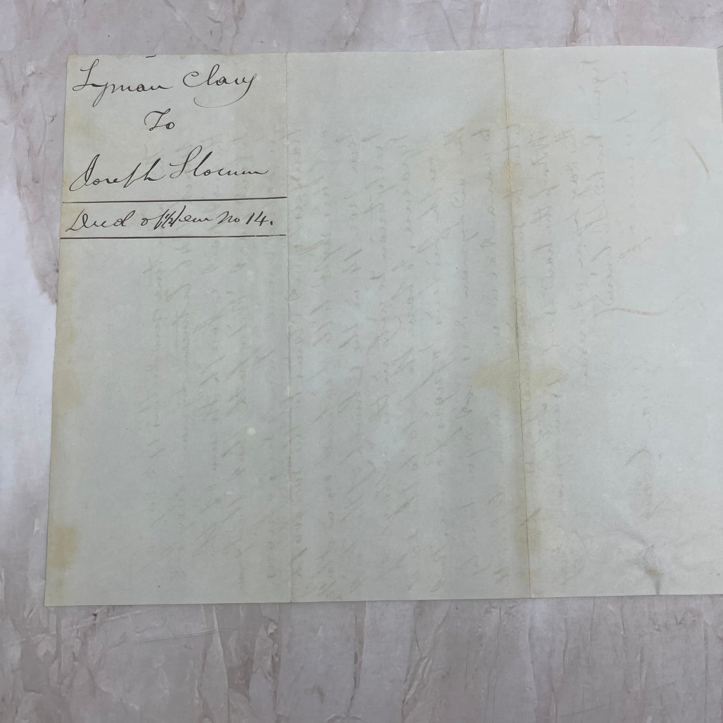 1846 Indentured Servant Contract Joseph Slocum Lyman Clay Newport RI AE6