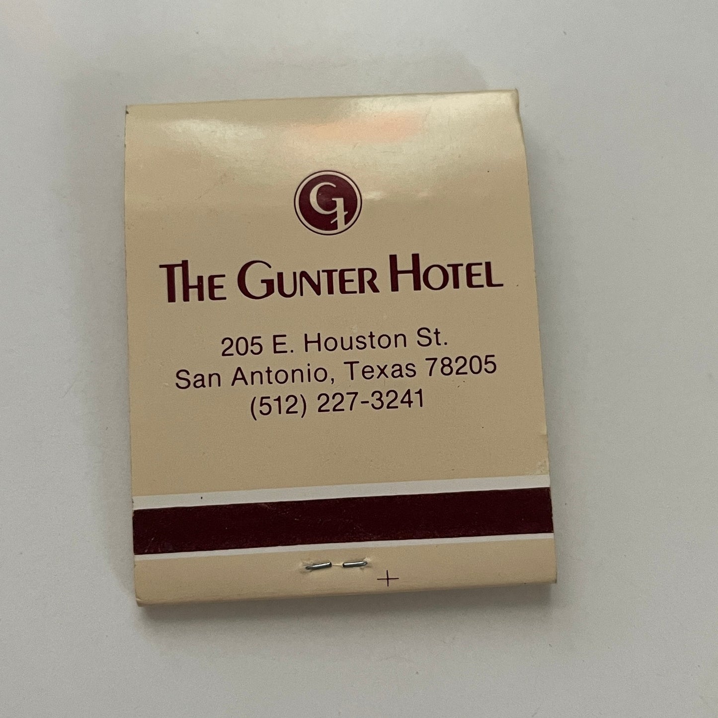 The Gunter Hotel San Antonio TX Feature Matches Vintage Matchbook TB7-XSM