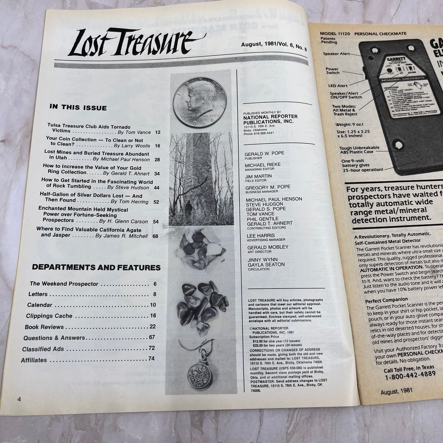 1981 Aug - Lost Treasure Magazine - Treasure Hunting Gold Prospecting M15