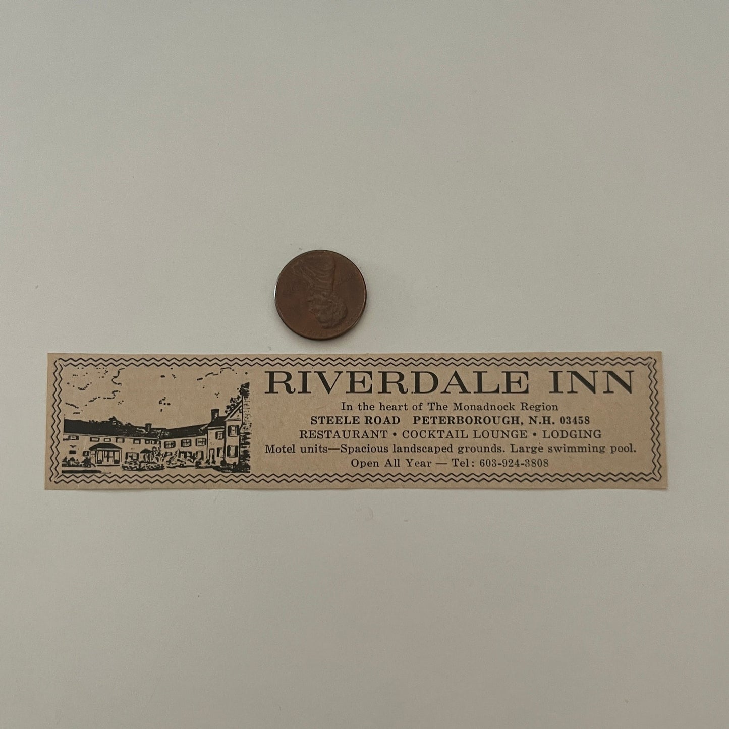 Riverdale Inn Lodging Steele Road Peterborough NH 1971 Magazine Ad SAG4-H1