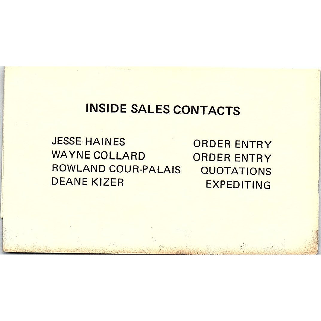 W.A. Bill Kuers AWC Texas Inc Houston Vintage Business Card SE5-B3