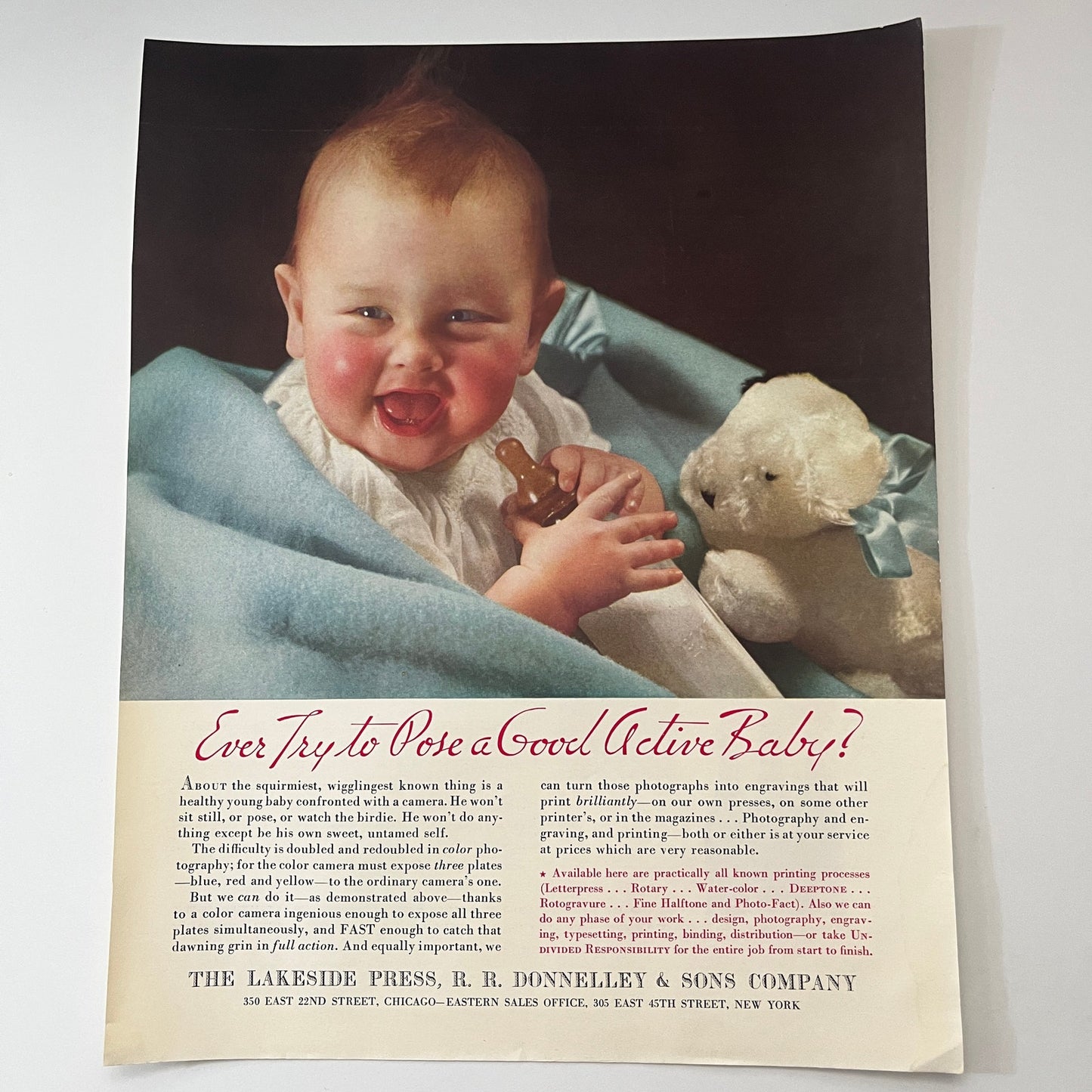 The Lakeside Press Printing, R.R. Donnelley & Sons Co NY 1935 Ad V1-5