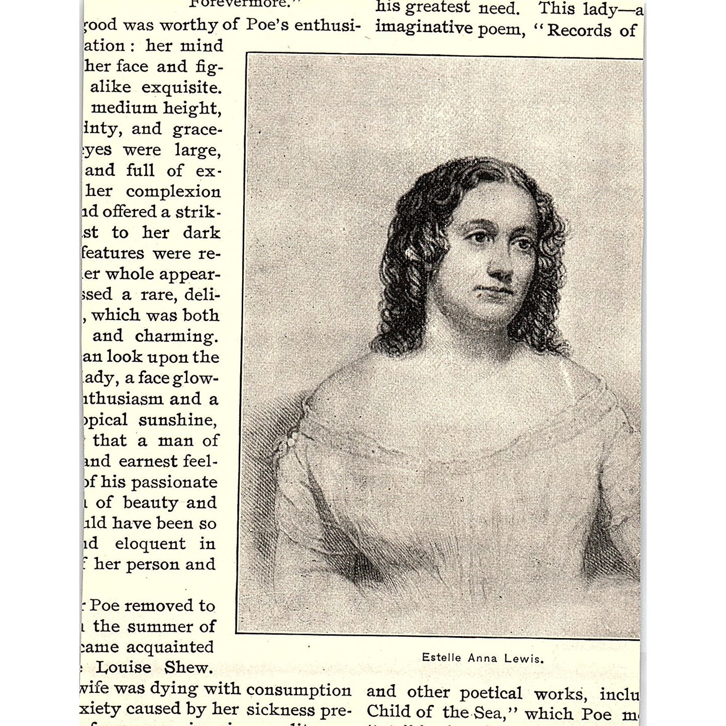 Sarah Helen Whitman Portrait 1892 Art Print AG2-9