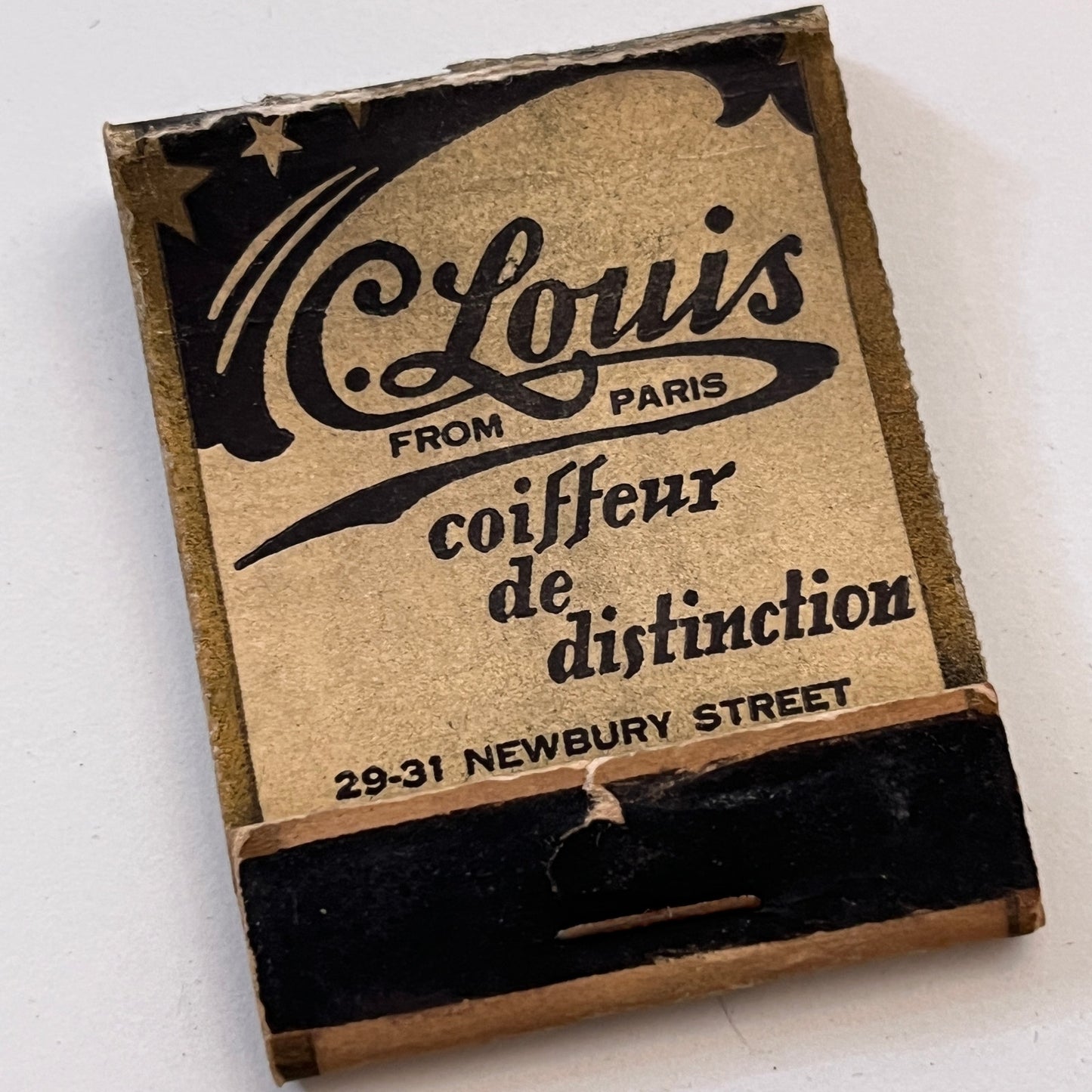C. Louis From Paris 29-31 Newbury St Boston Vintage Matchbook Cover TB8-MB3-9