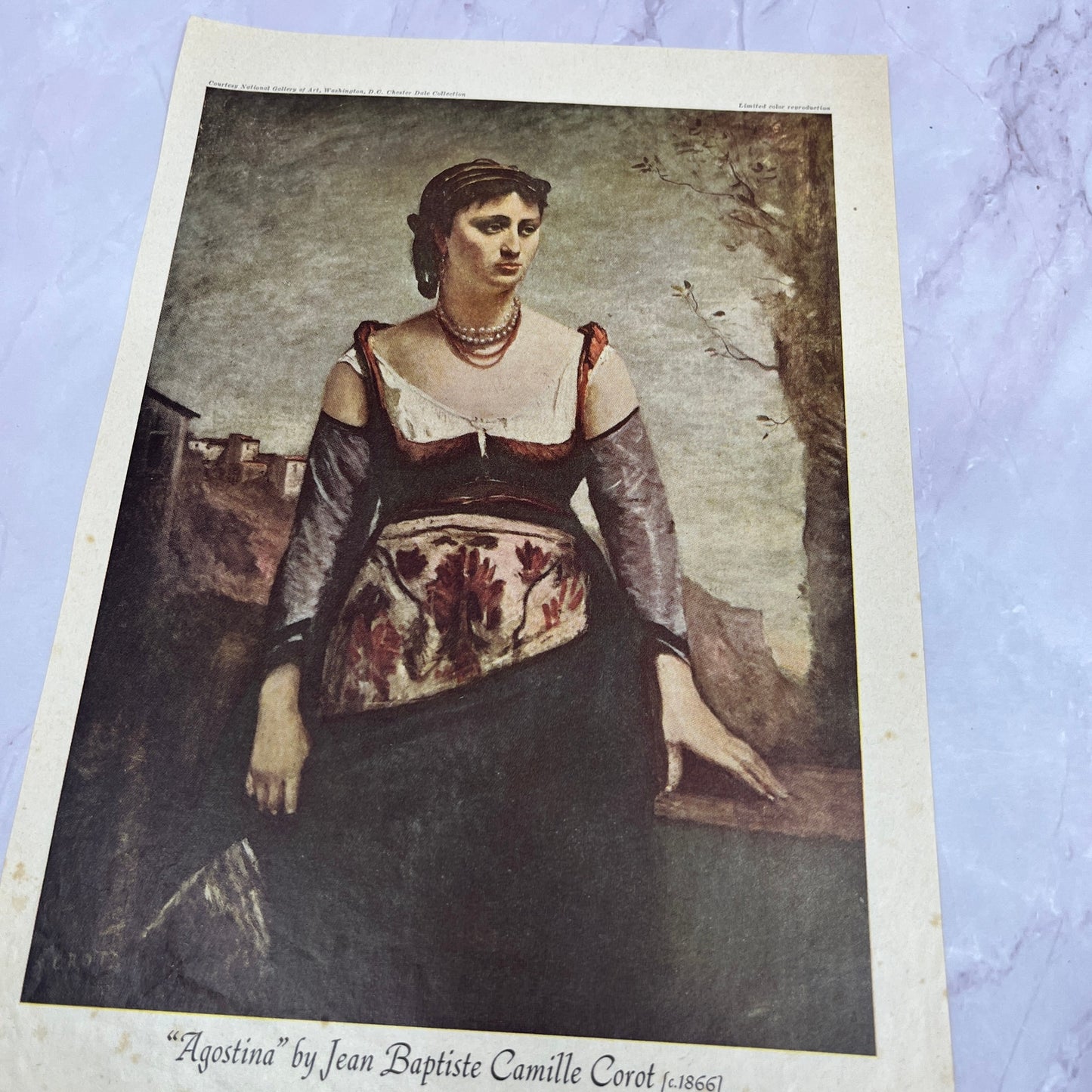 Agostina - Jean Baptiste Camille Corot 8x11" Art Print V20