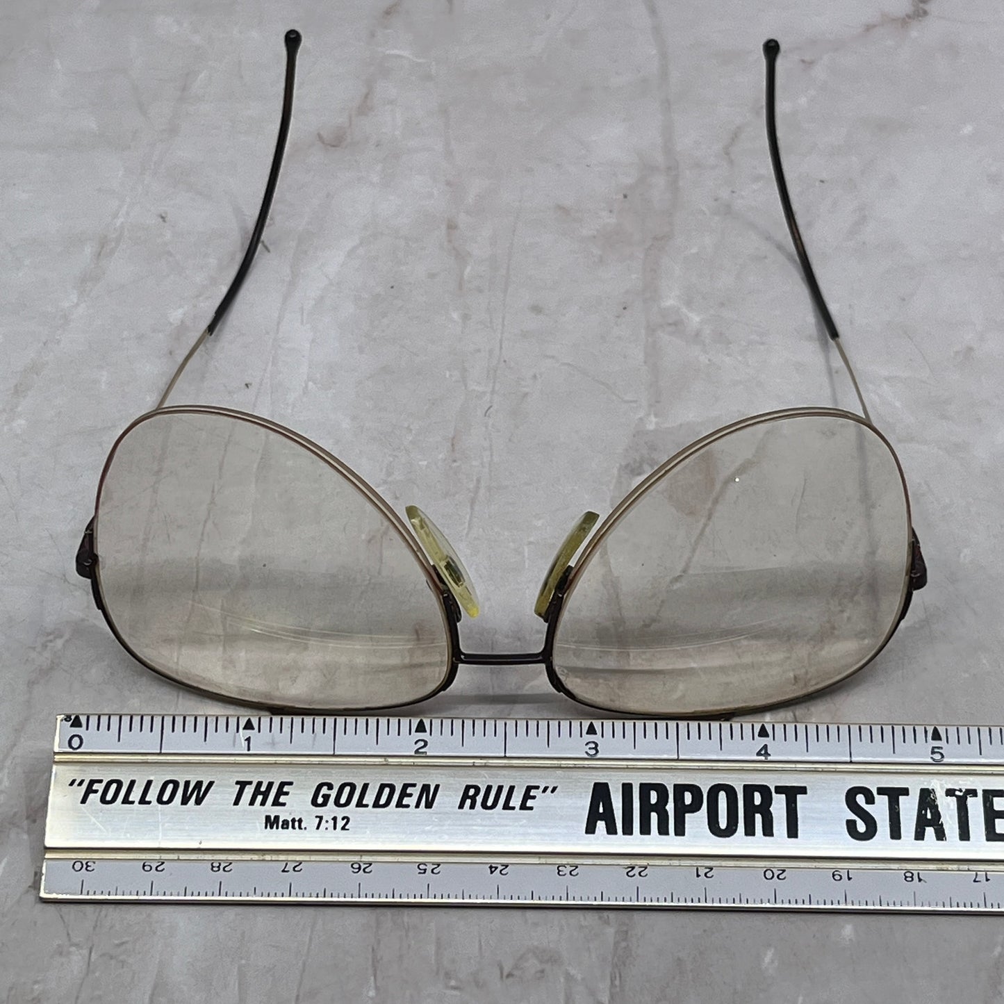 Retro Safilo Wire Half Rim Aviators 140 635 Glasses Eyeglasses Frames TH9-G3-5
