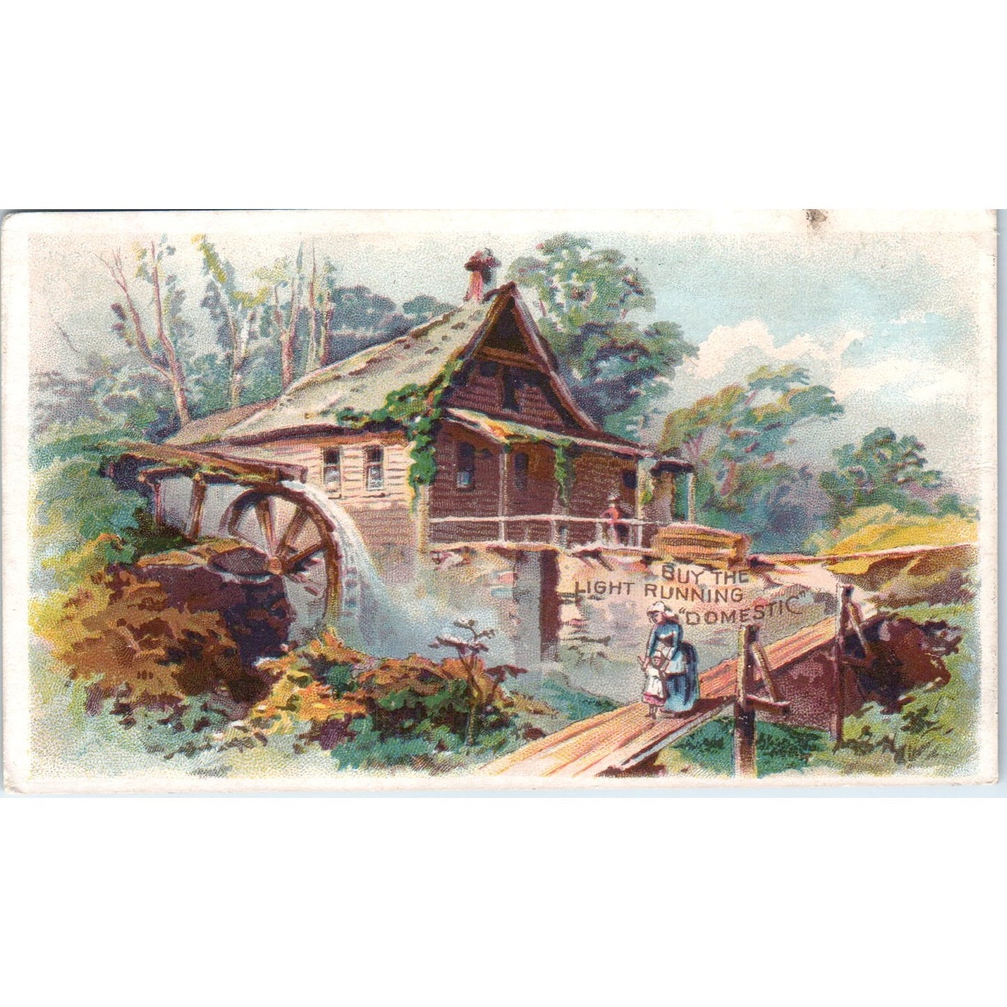 Domestic Paper Needlework Clara McClelland Columbus OH c1880 Trade Card AB6-1