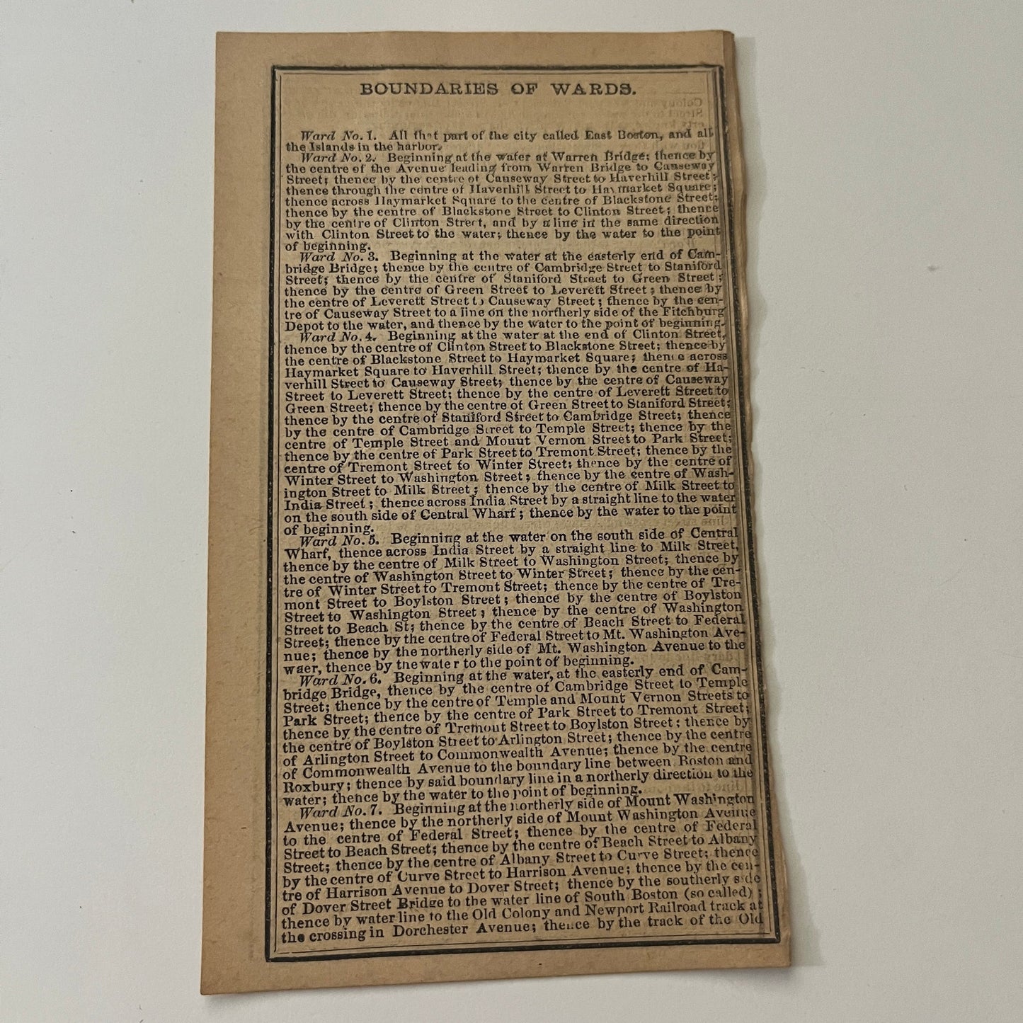 Boston Overseers of the Poor & City Police Listings 1871 Almanac Clip SAI2-H4