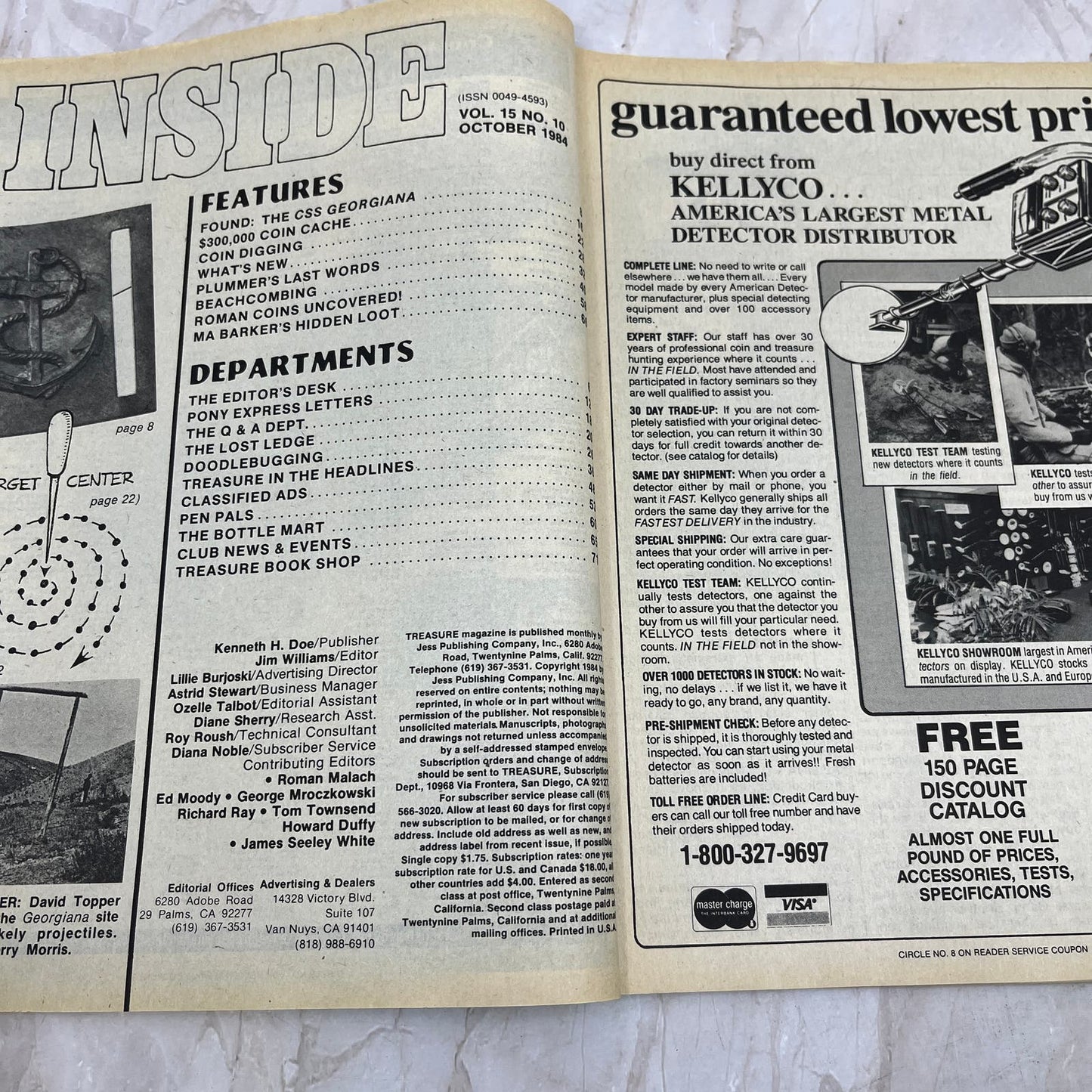 1984 Oct - Treasure Magazine - Treasure Hunting Metal Detecting Gold Coins M10