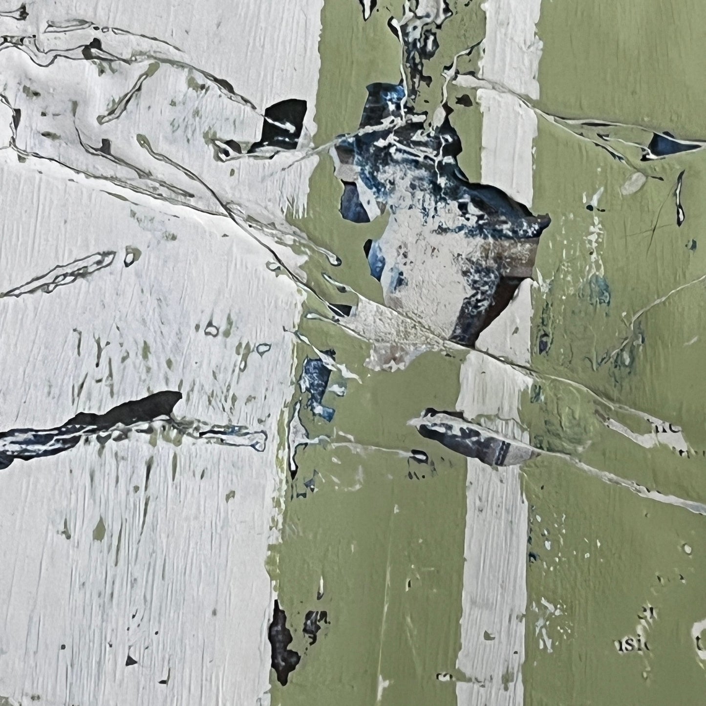 Original Mixed Media Modern Art Collage Painting 11x14 "Morale"