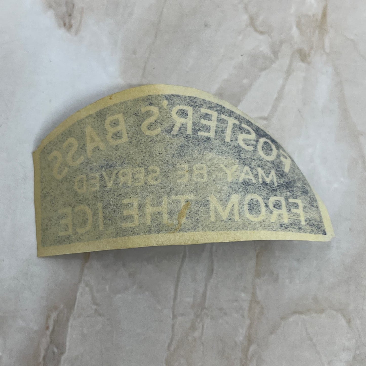 Vintage Foster's Bass Brand Beer Label May Be Served From the Ice AE5