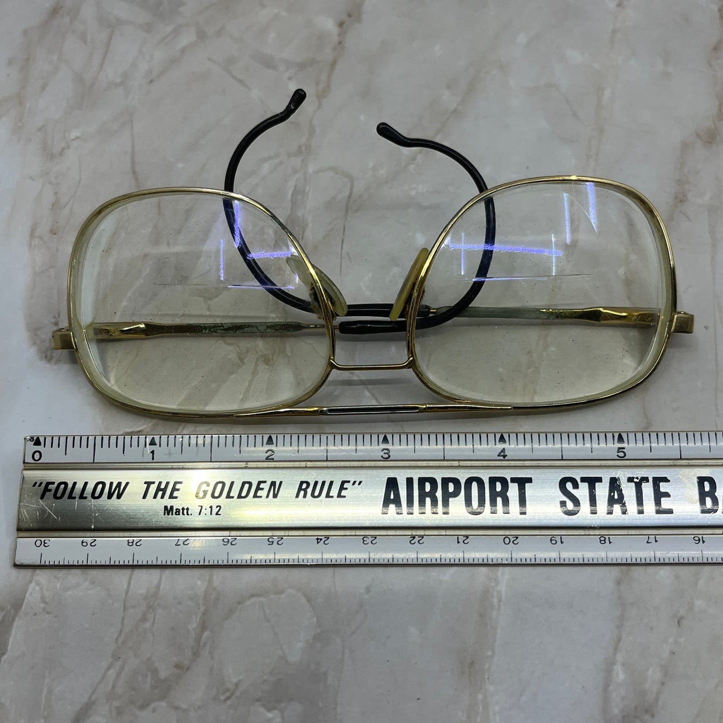 Retro Klixx Wrap Arm Gold Tone Aviator Sunglasses Eyeglasses Frames TD7-G5-1