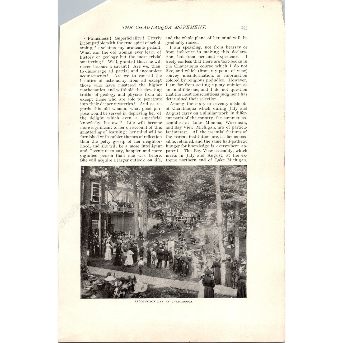 The Chautauqua Movement Hjalmar Hjorth Boyesen 6 Pages 1985 Article AH6-7
