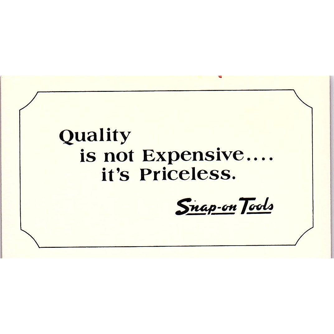 Snap-On Tools Cody Allen Houston Vintage Business Card SD9-B4