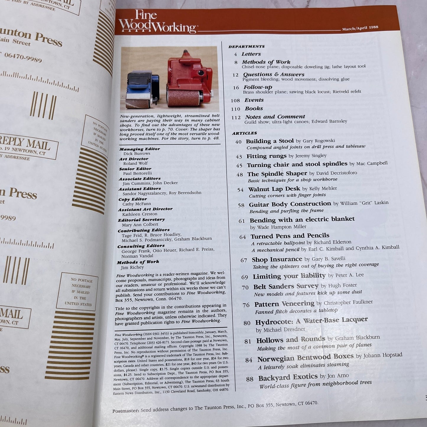 Shaper Basics - Mar/Apr 1988 No 69 - Taunton's Fine Woodworking Magazine M32