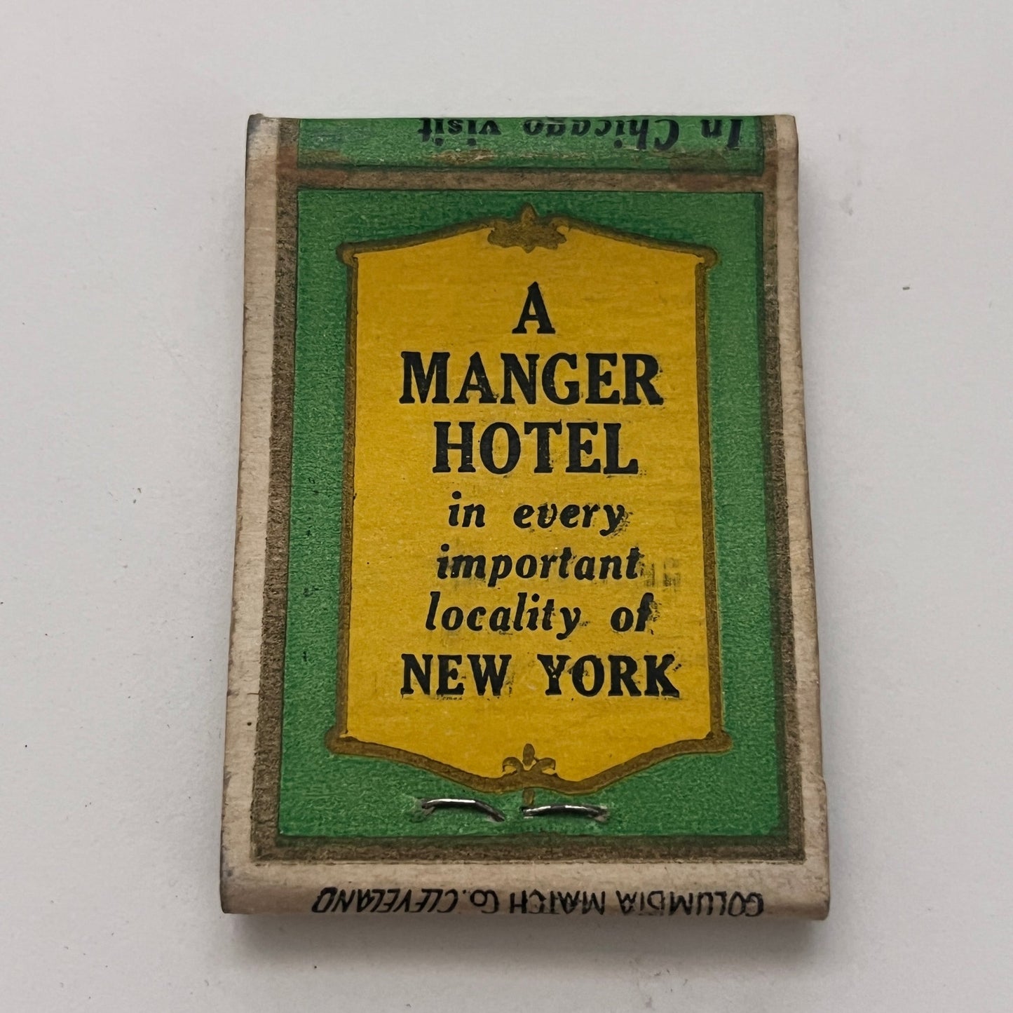 Hotel Manger North Station Boston MA Vintage Matchbook Cover TB8-MB-1