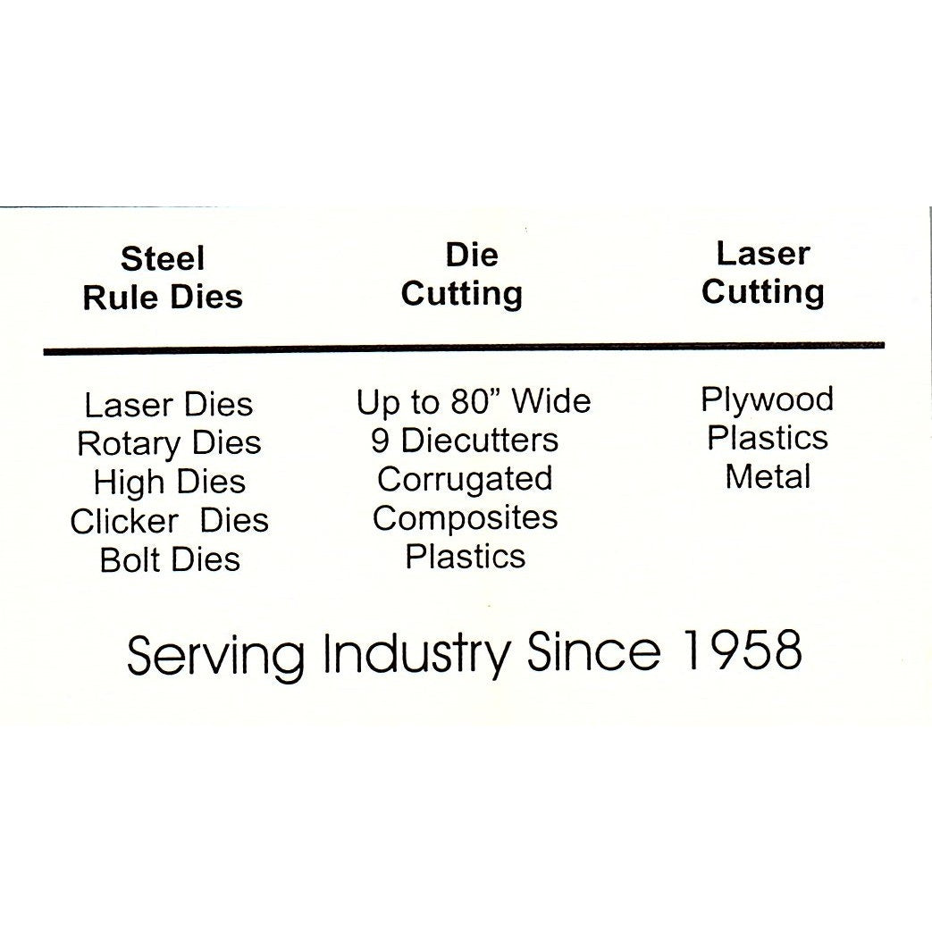 Schroeder & Bogardus Die Co Theo Anaheim CA Vintage Business Card SC9-B11