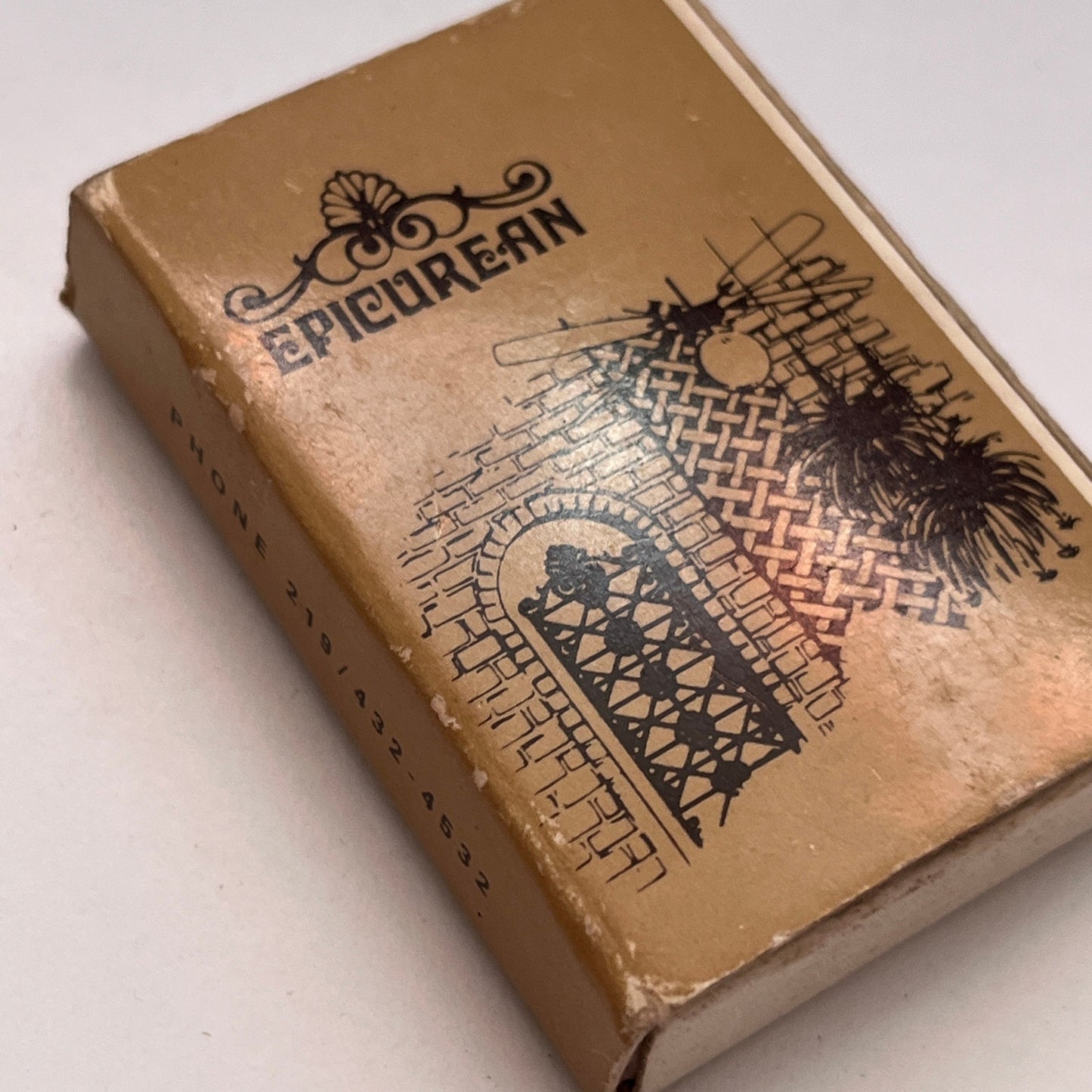 Epicurean Restaurant Fort Wayne Indiana Vintage Matchbox TB6-MB3