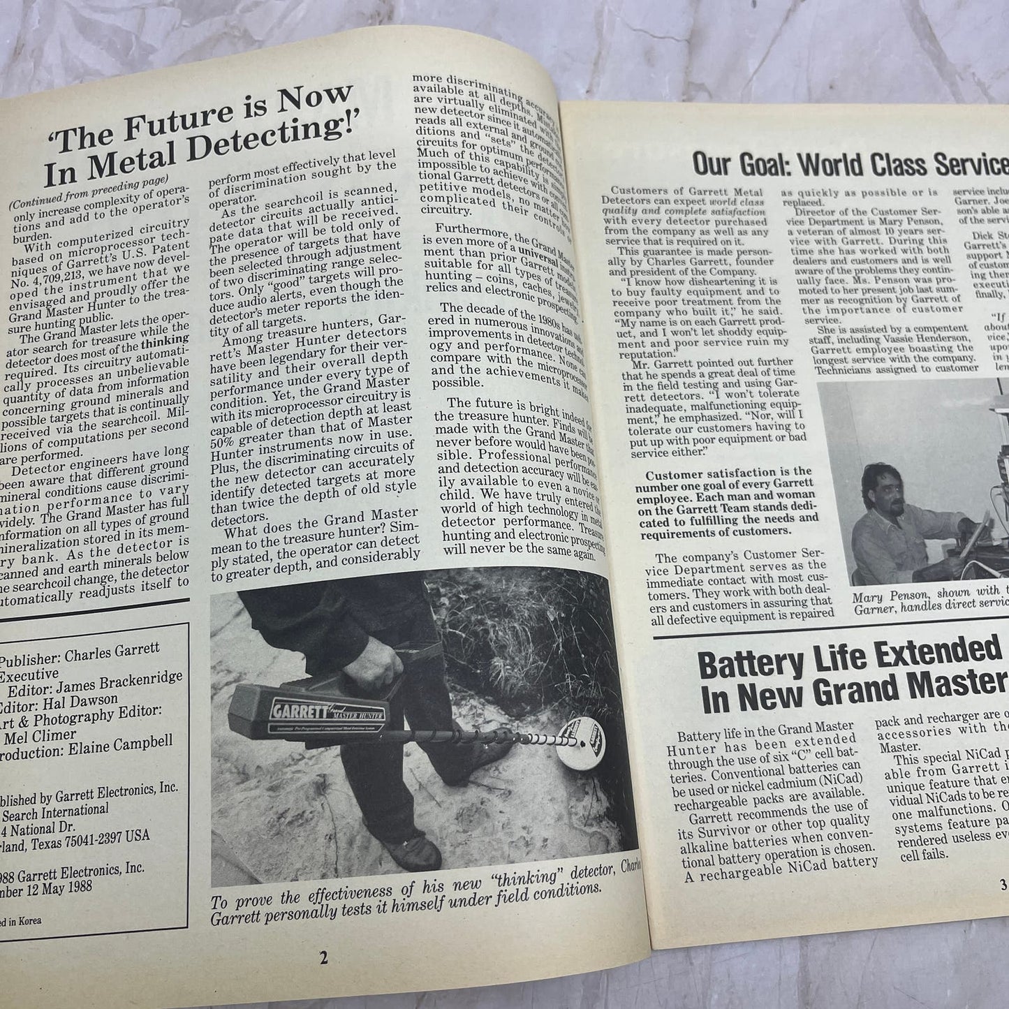 1988 May - The Garrett Searcher Newsletter Treasure Hunting Metal Detectors M20